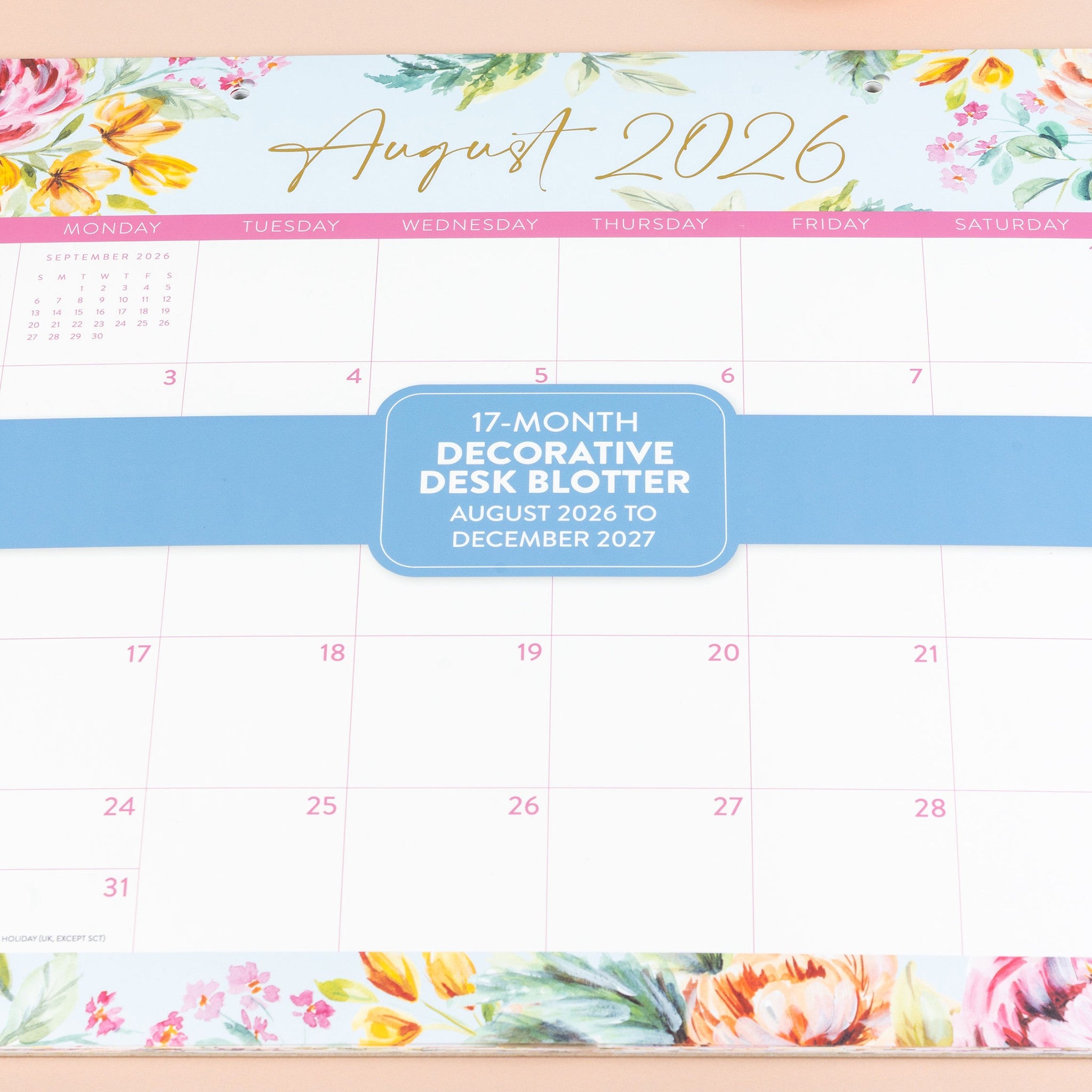 Bella Flora Decorative 2026-2027 Desk Calendar