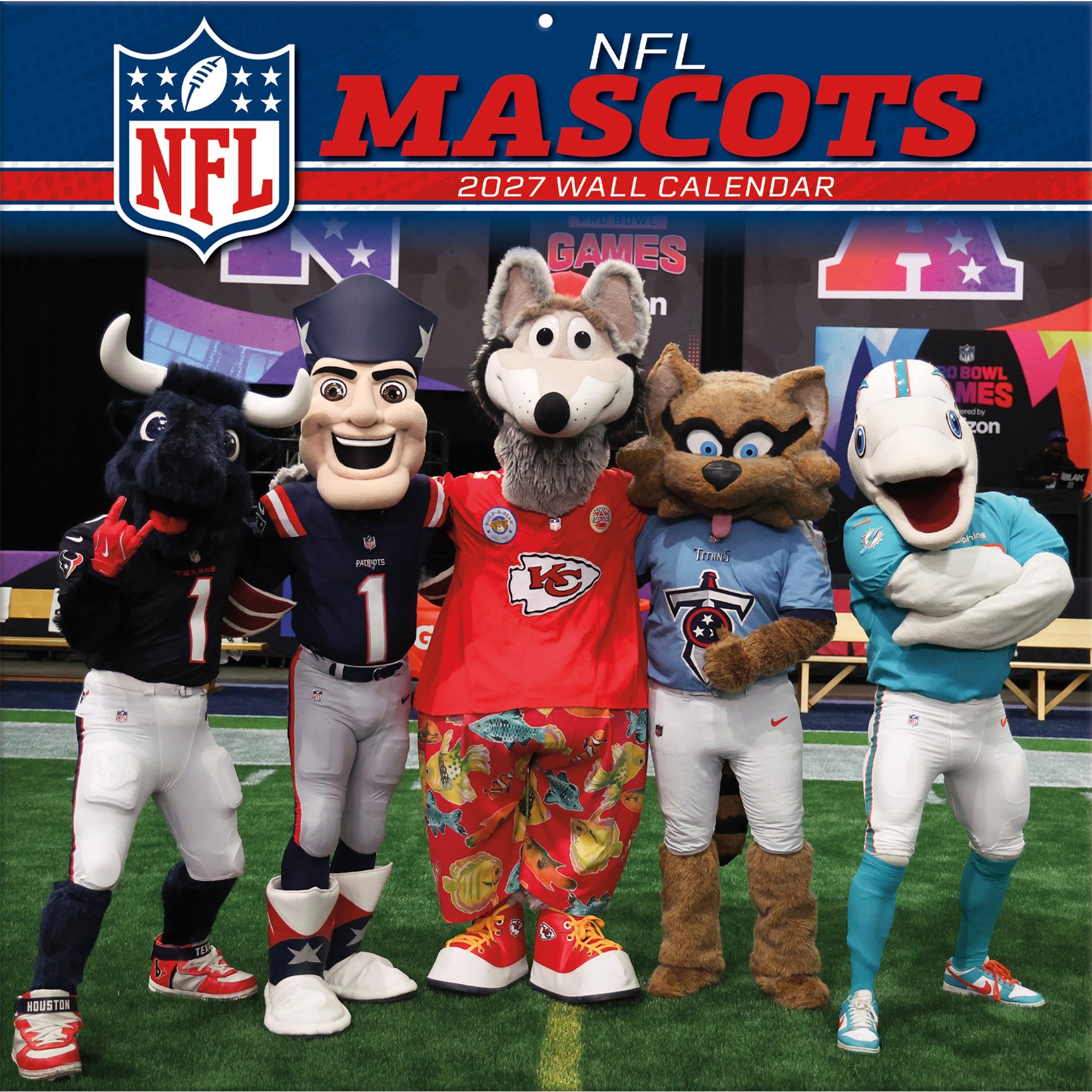 Calendrier mural 2027 des mascottes de la NFL