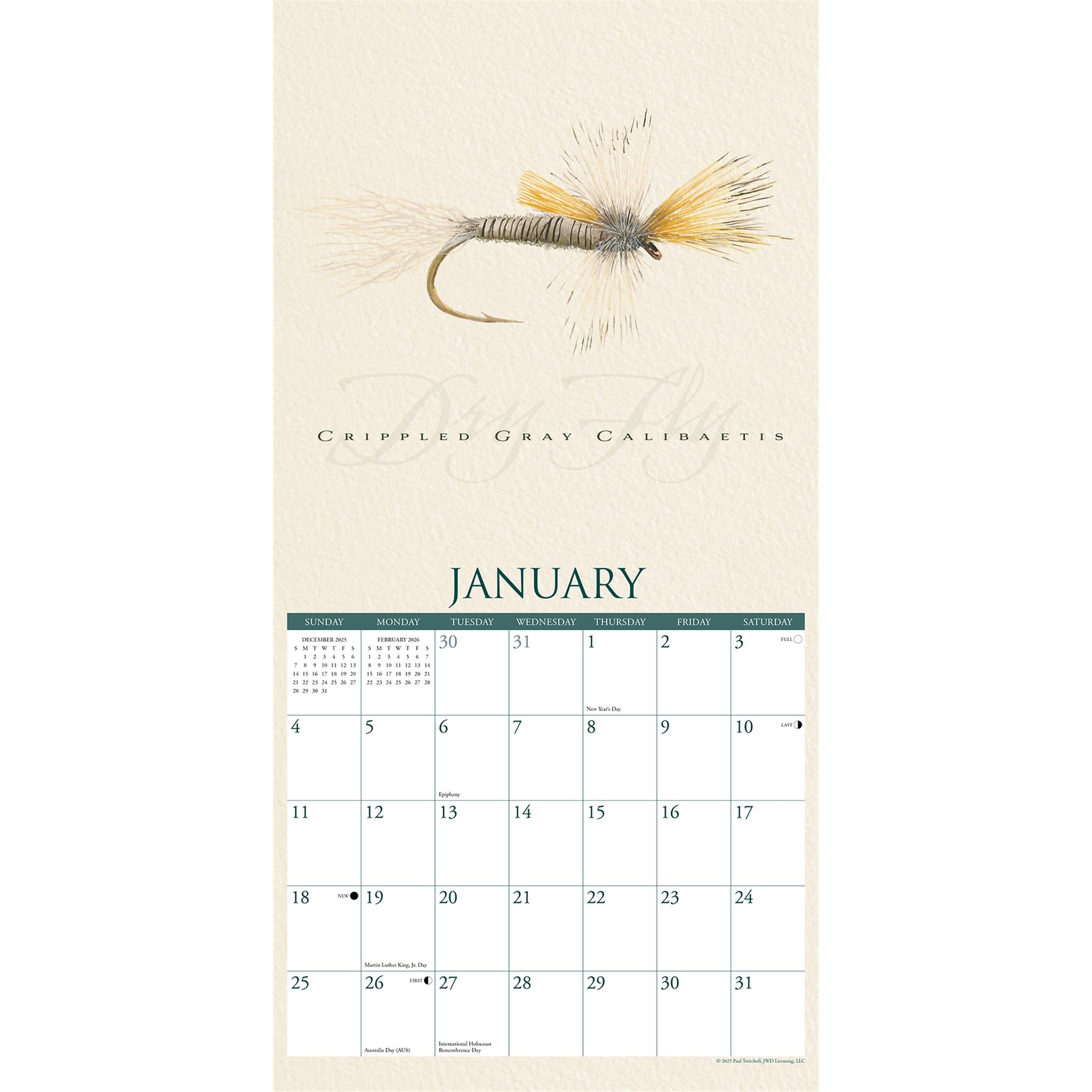 Calendrier mural Art Of The Fly 2026