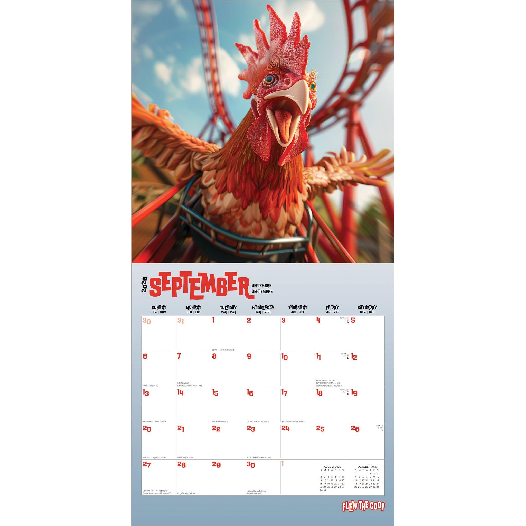 Flew The Coop 2026 Wall Calendar