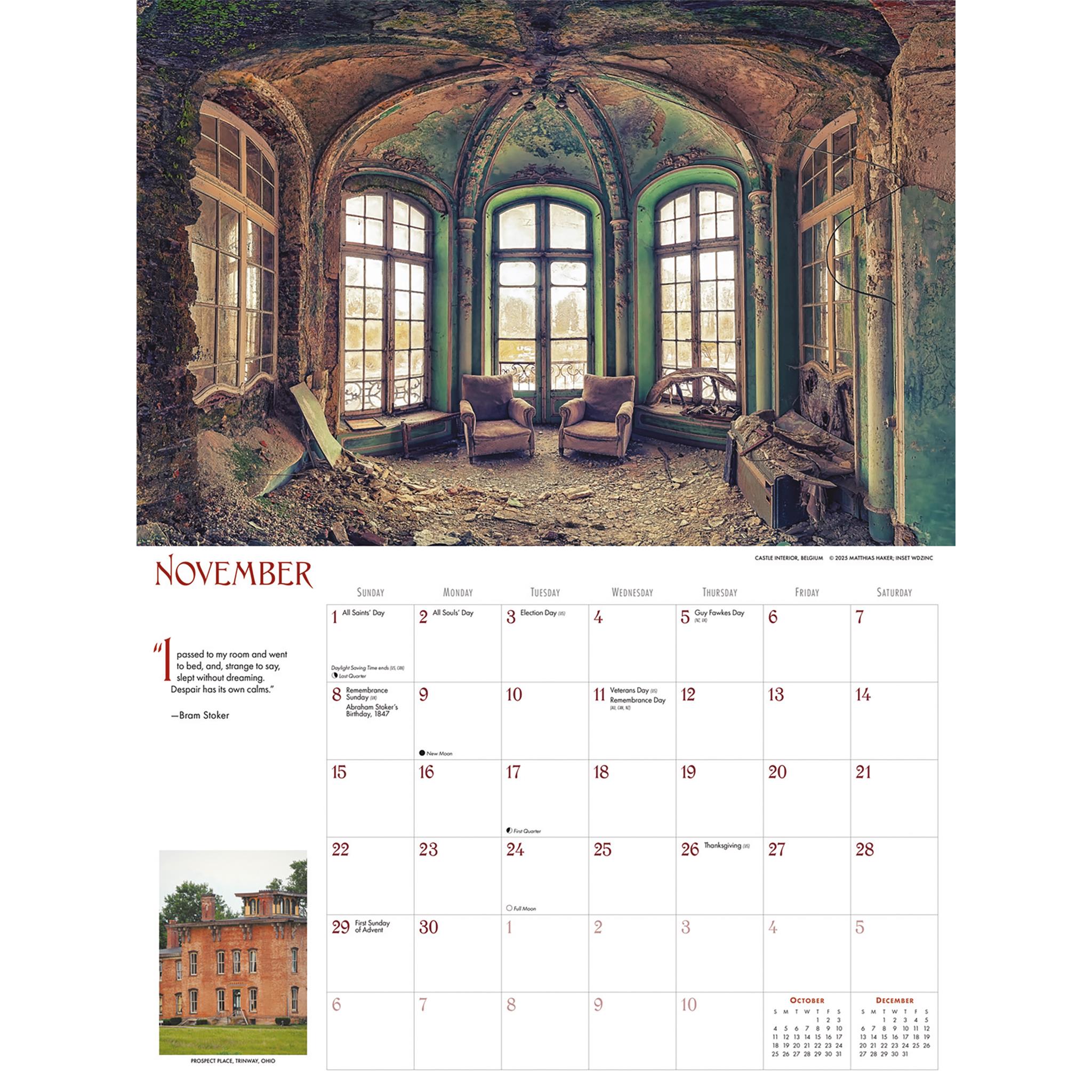 Calendrier mural surdimensionné Haunts 2026