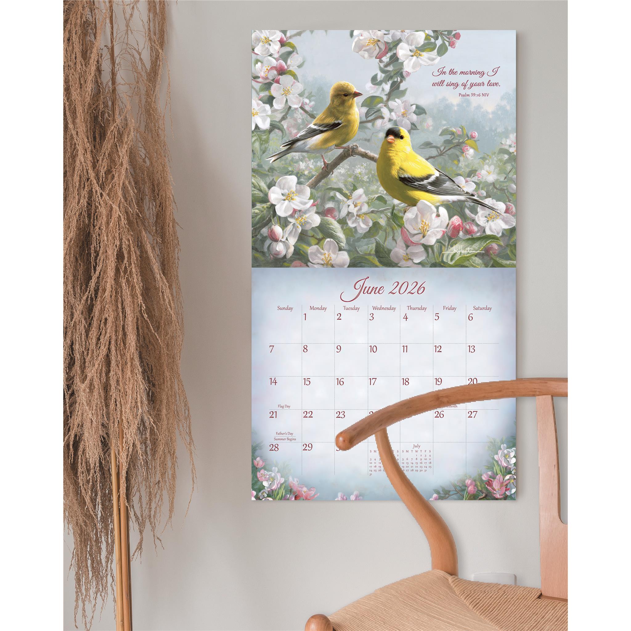 Songbirds Of Faith 2026 Deluxe Wall Calendar - Online Only