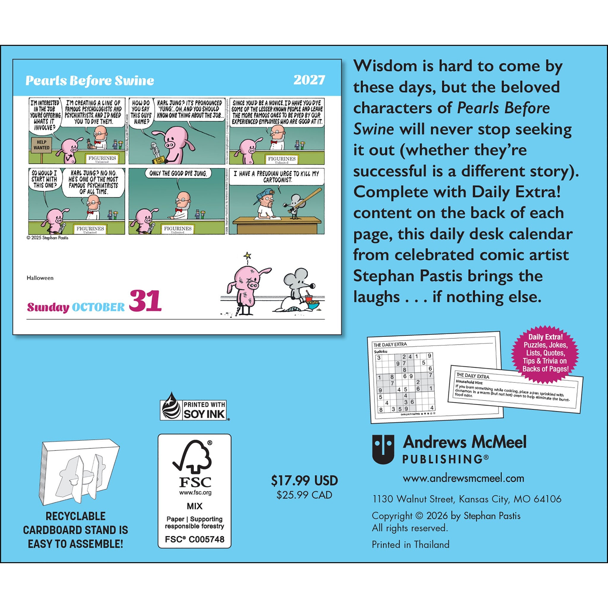 Calendrier de bureau Pearls Before Swine 2027