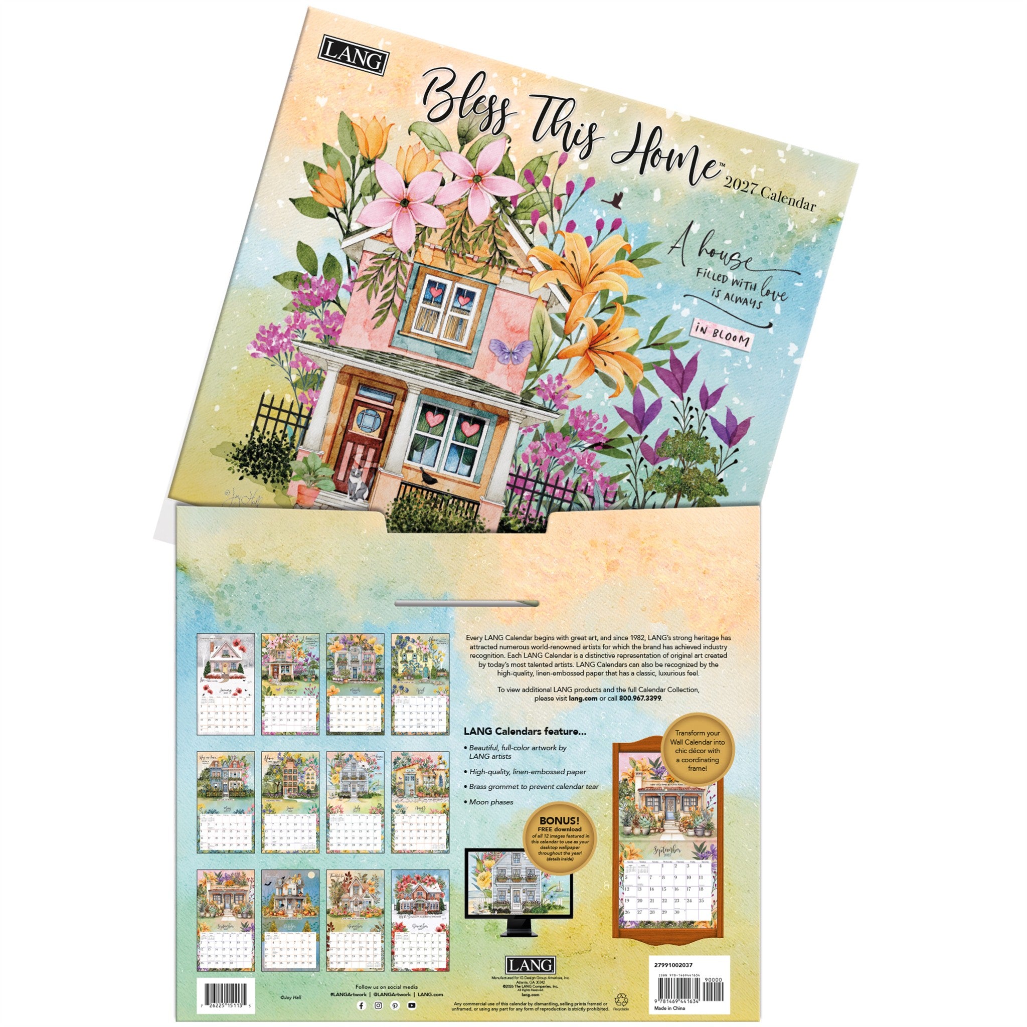 Calendrier Mural 2027 "Bénis Cette Maison" - Exclusivité en ligne