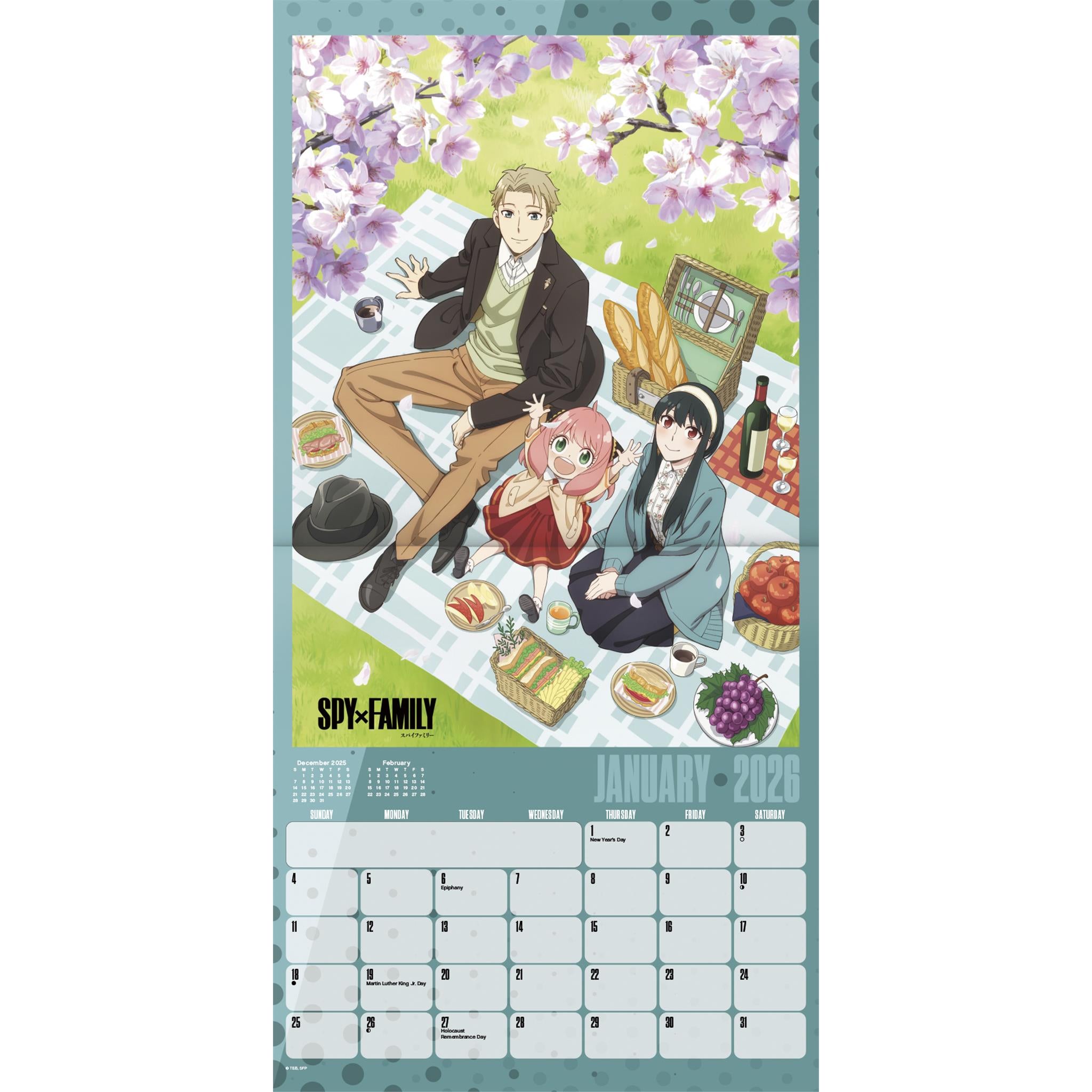 Calendrier mural Spy X Family 2026