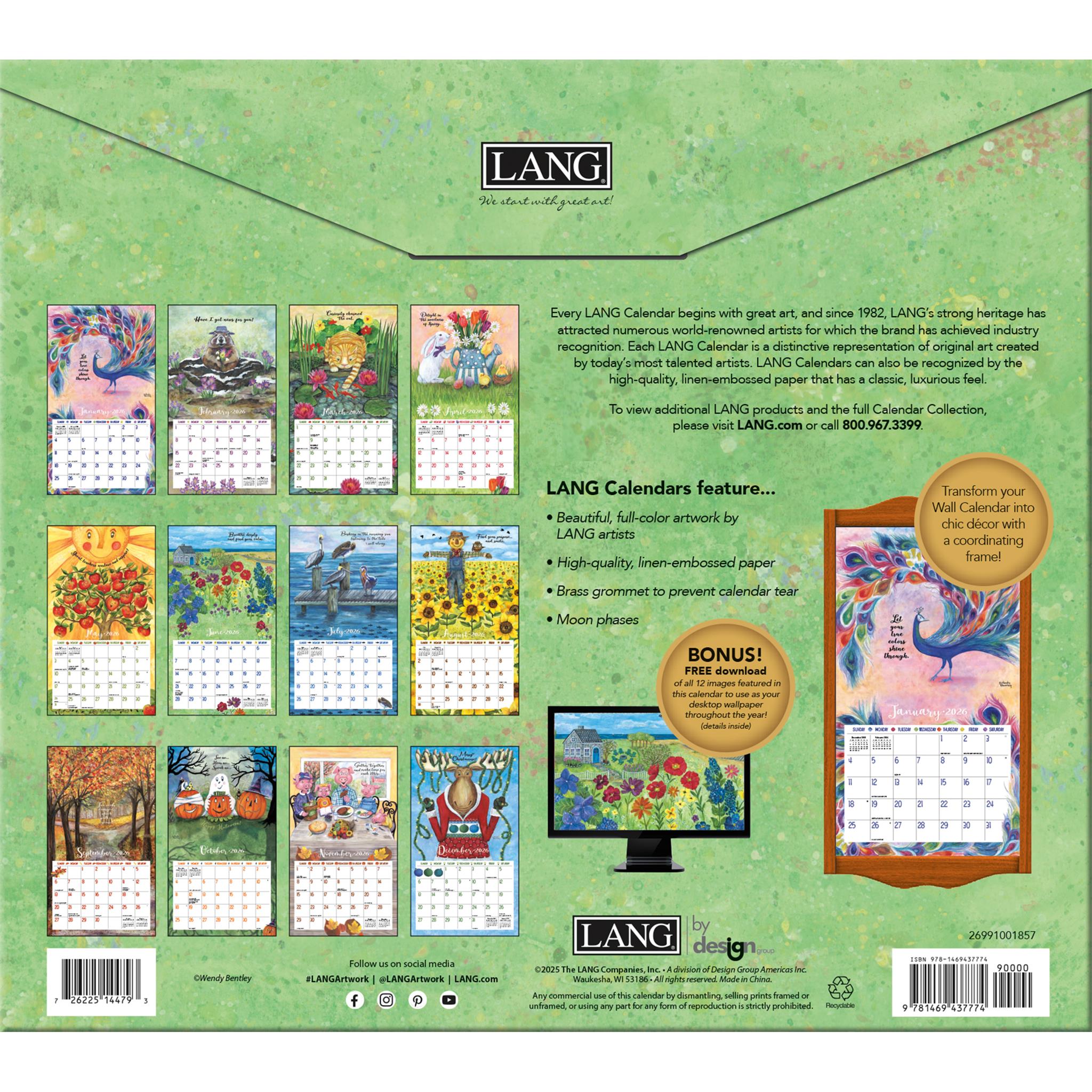 Calendrier mural de luxe « Mes Choses Préférées » 2026 - Disponible uniquement en ligne