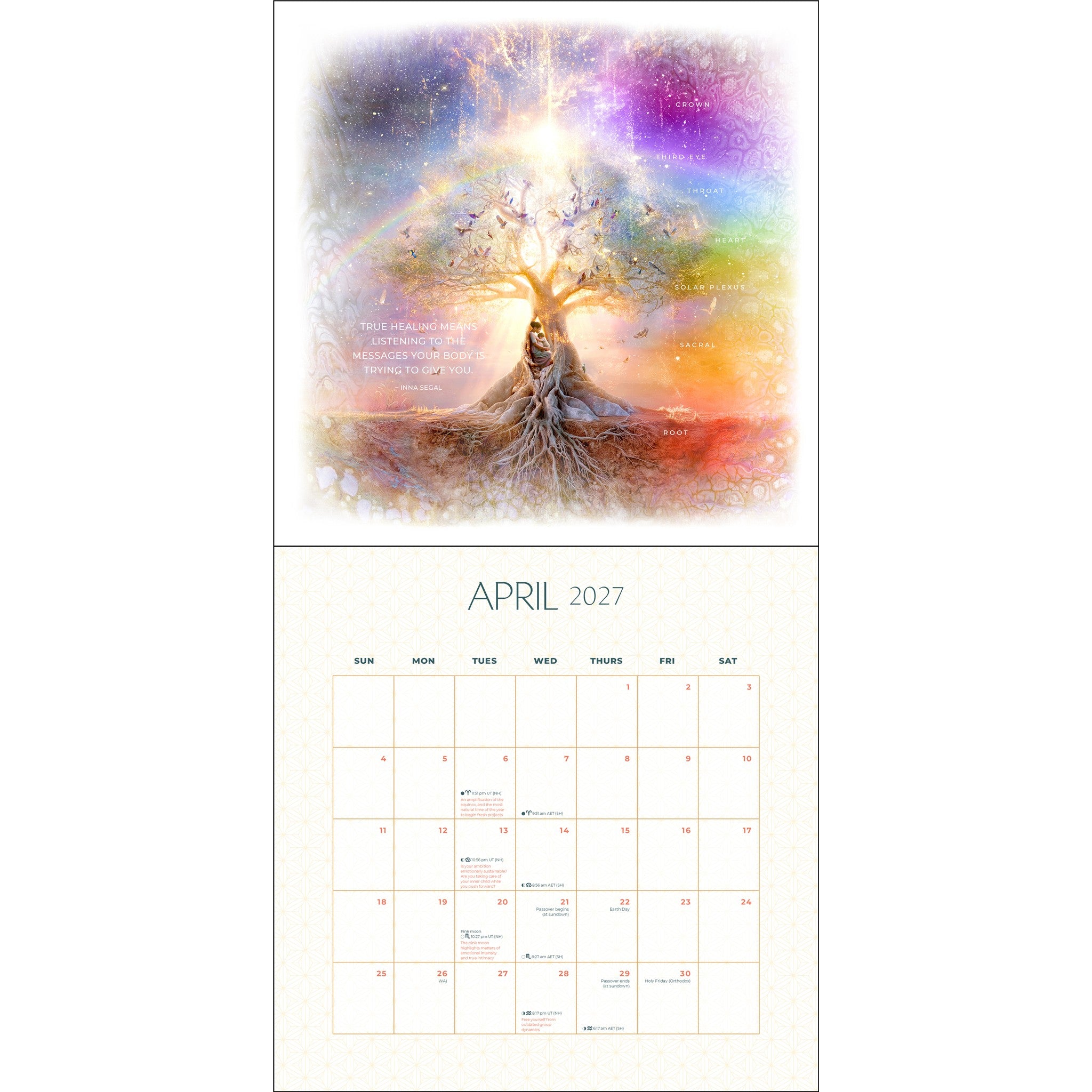 Calendrier mural Lune 2027