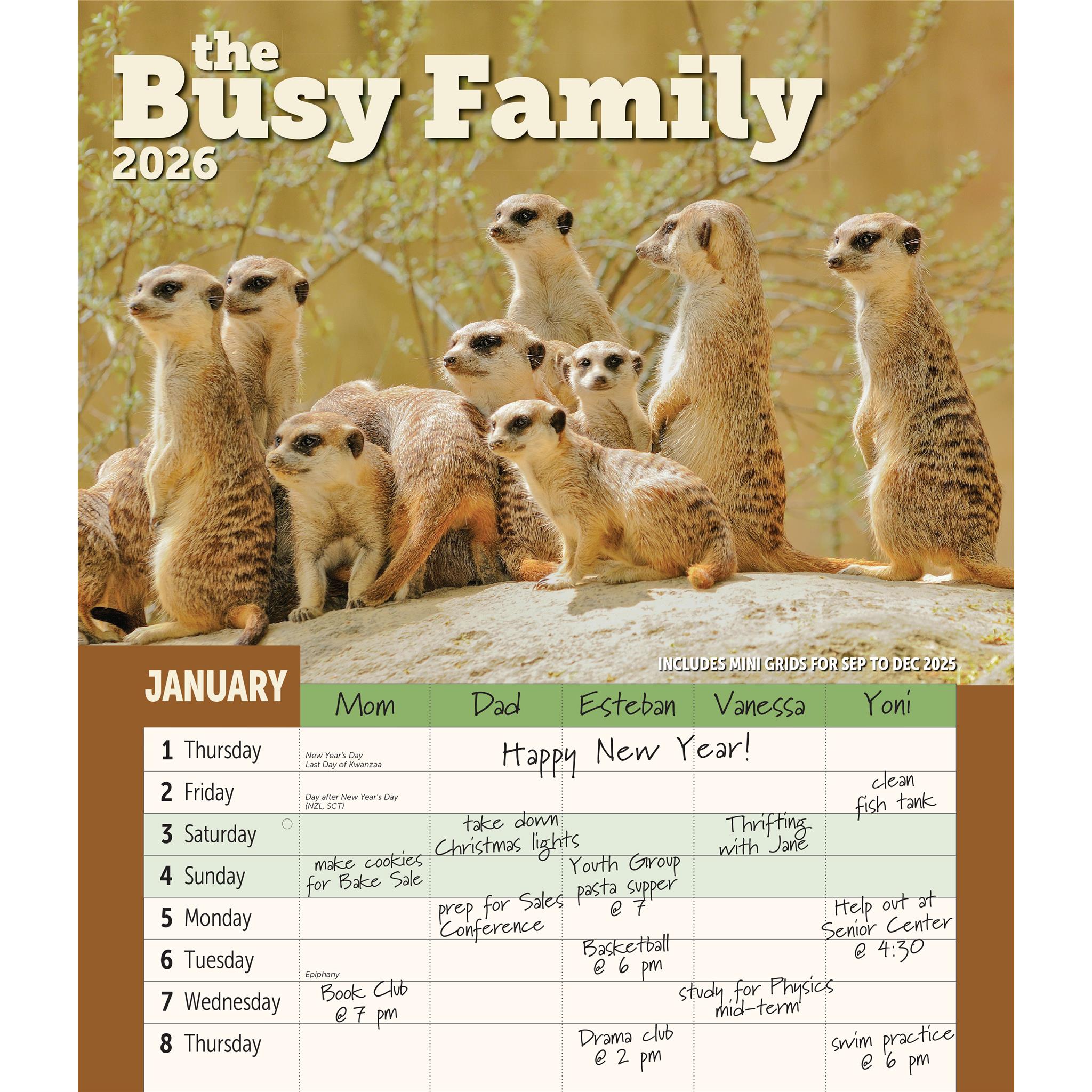 Busy Family 2026 Wall Calendar