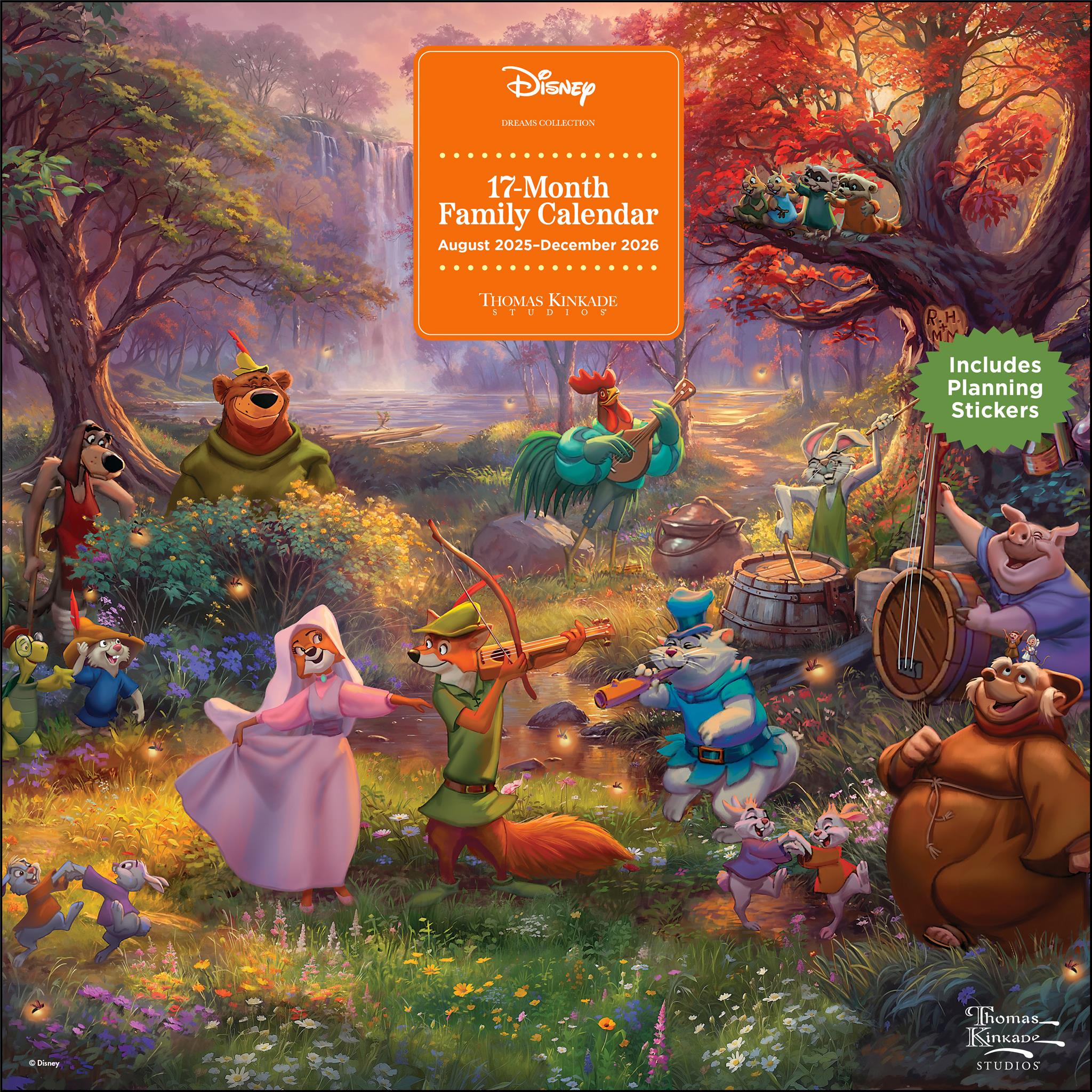 Calendrier mural Kinkade Disney Dreams 2025-2026