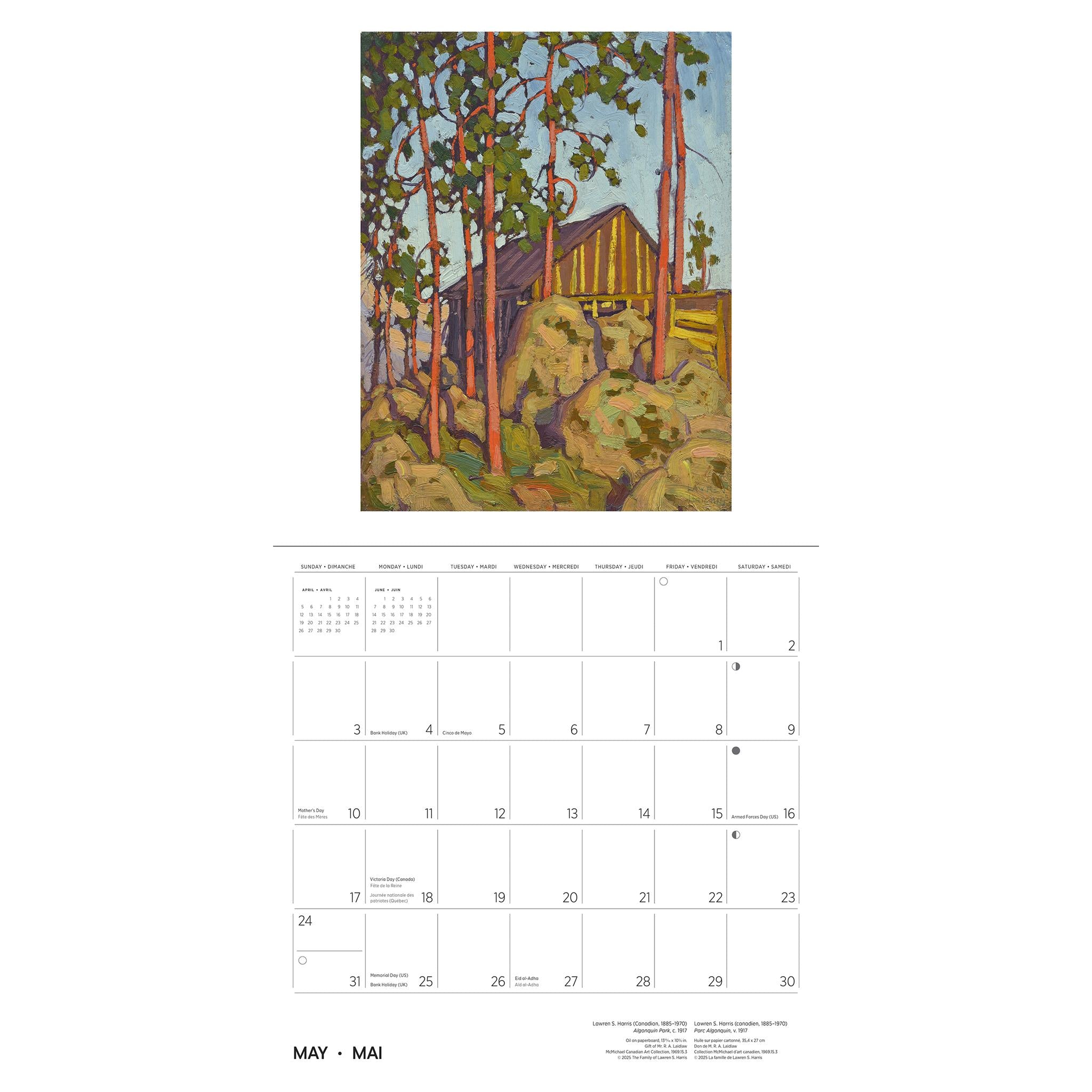 Calendrier mural Lawren S. Harris 2026