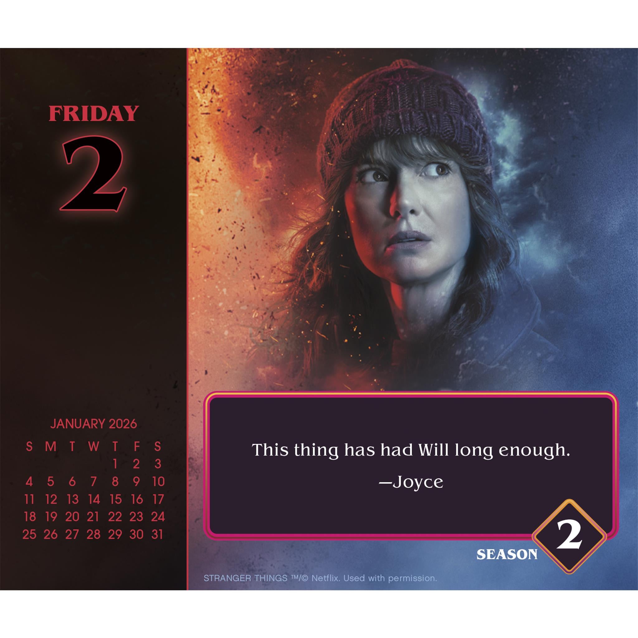 Calendrier Stranger Things 2026