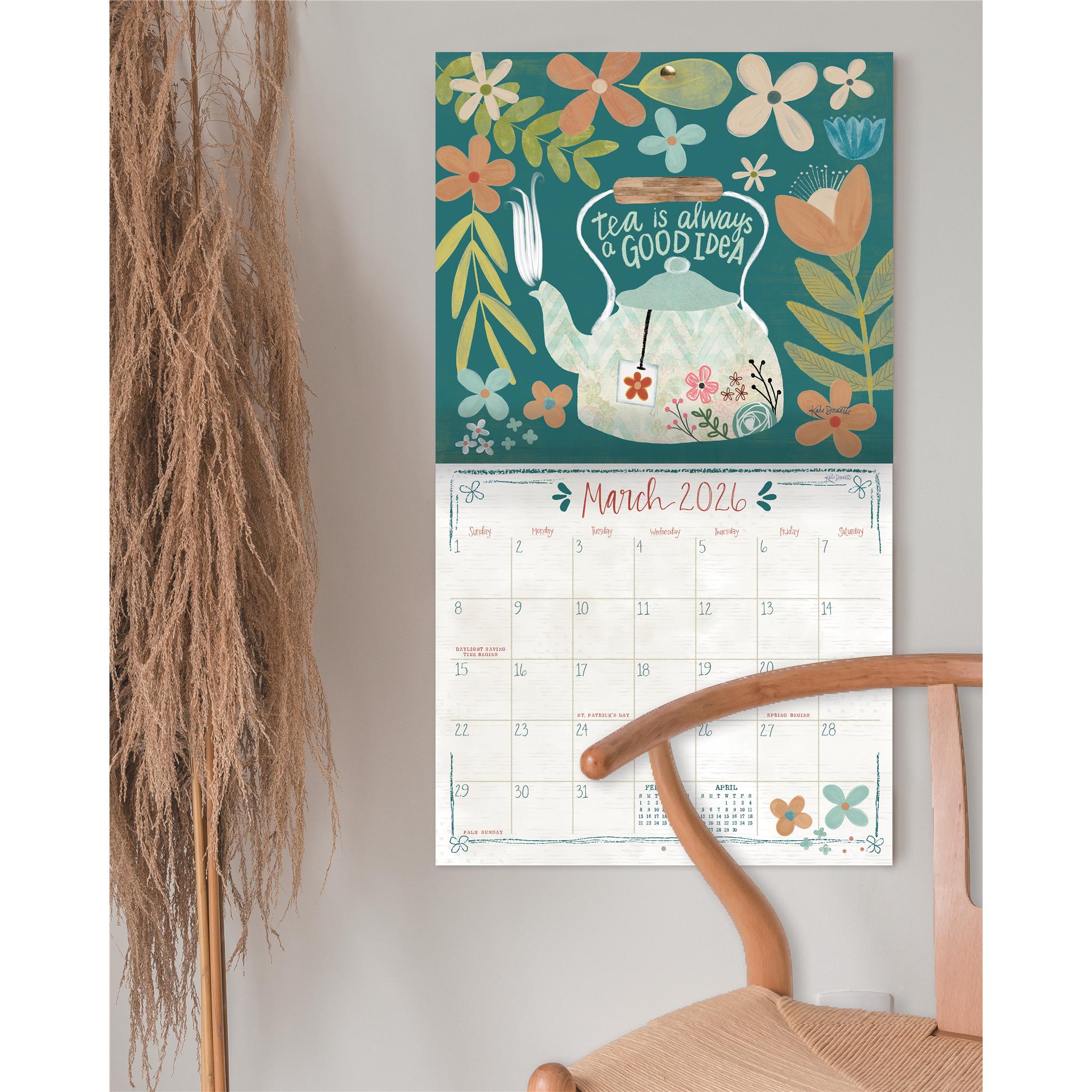Calendrier mural de luxe Tea Time 2026