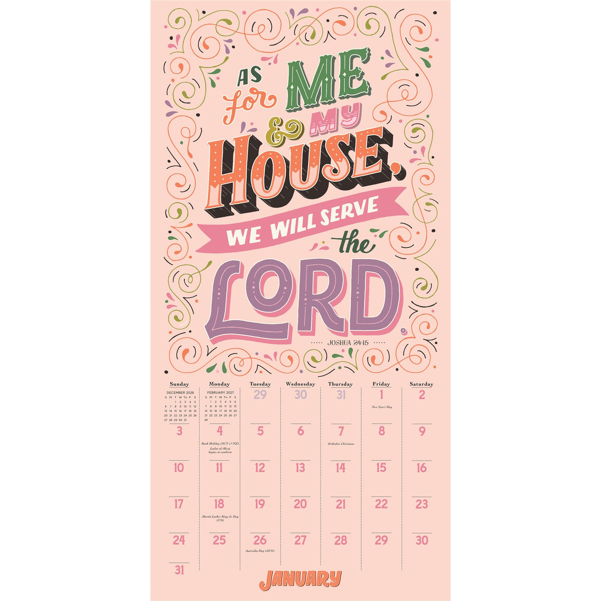 Le Calendrier Mural Illustré des Versets Bibliques 2027