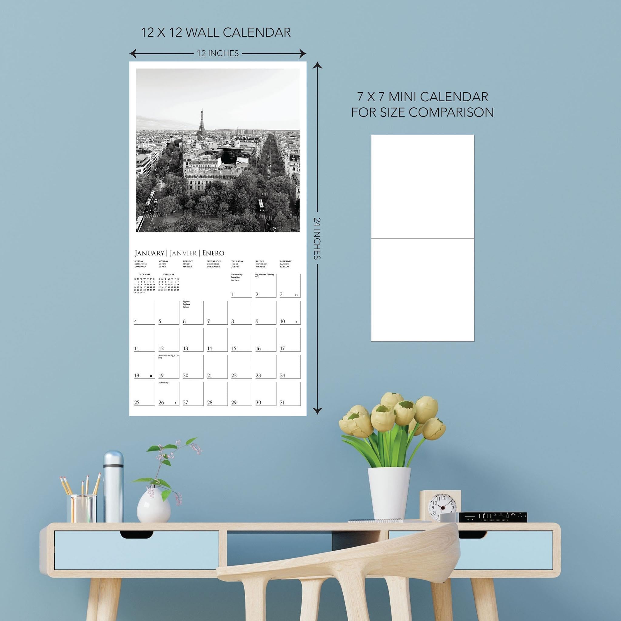 Paris 2026 Wall Calendar - Online Only