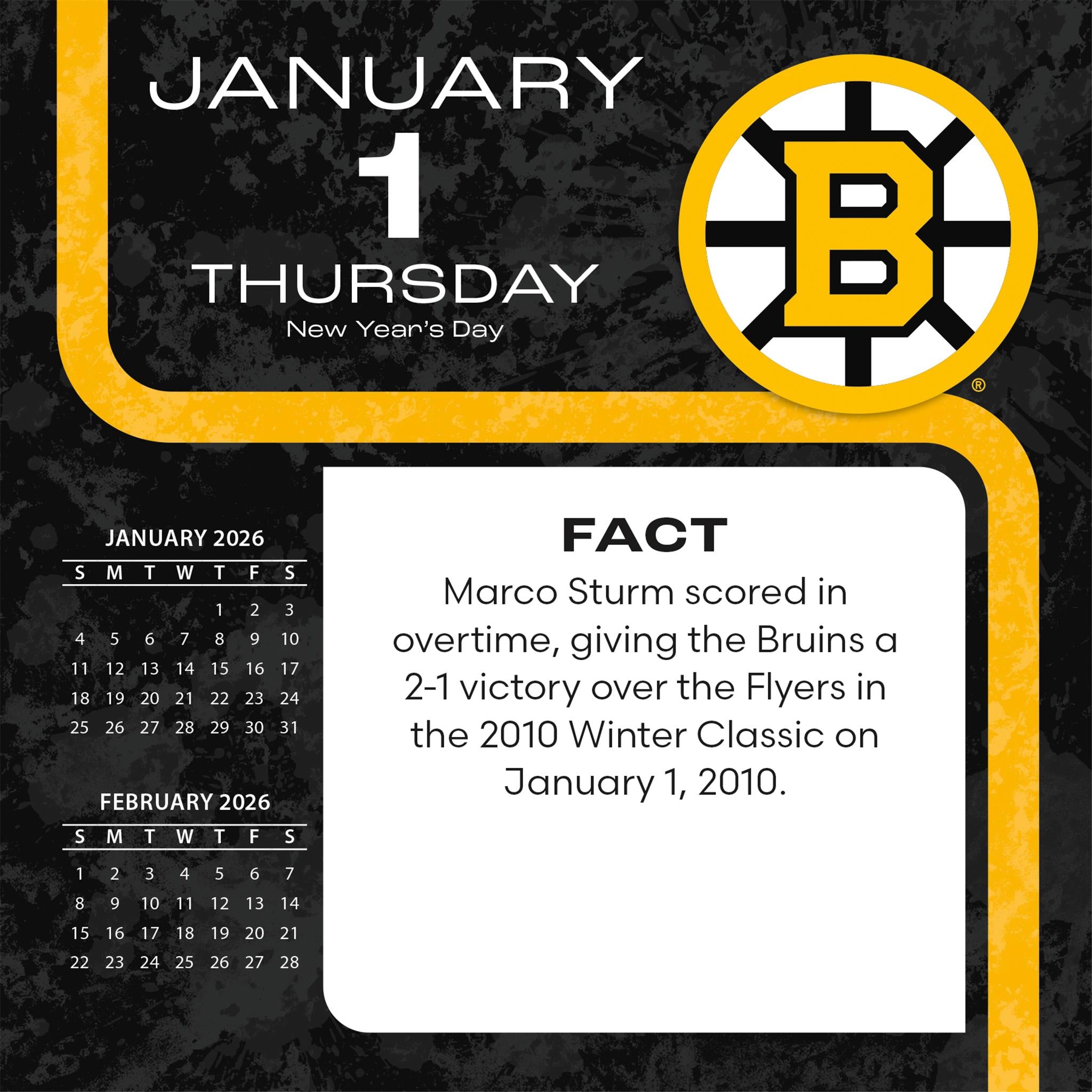 Calendrier des Bruins de Boston de la LNH 2026