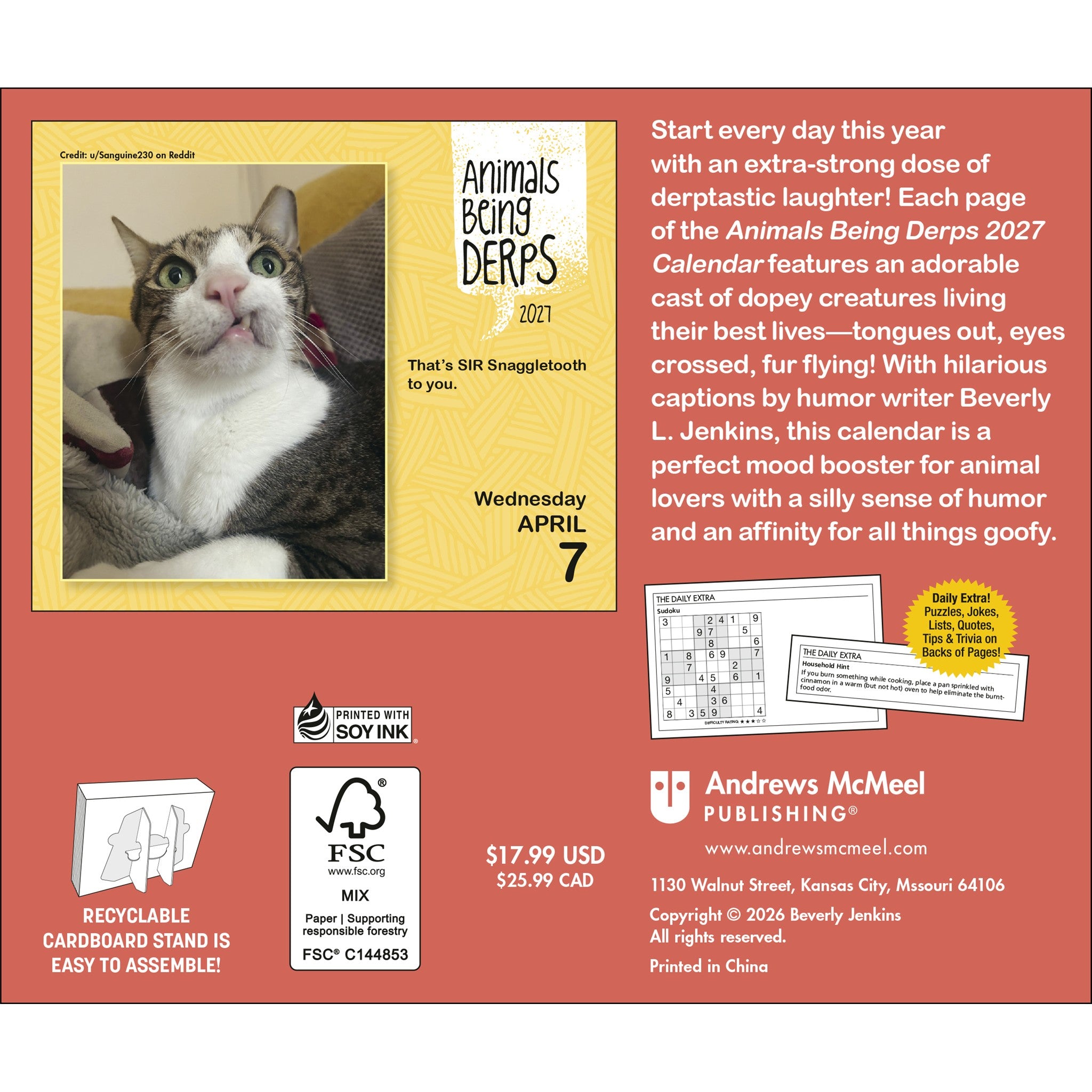 Animals Being Derps 2027 Box Calendar
