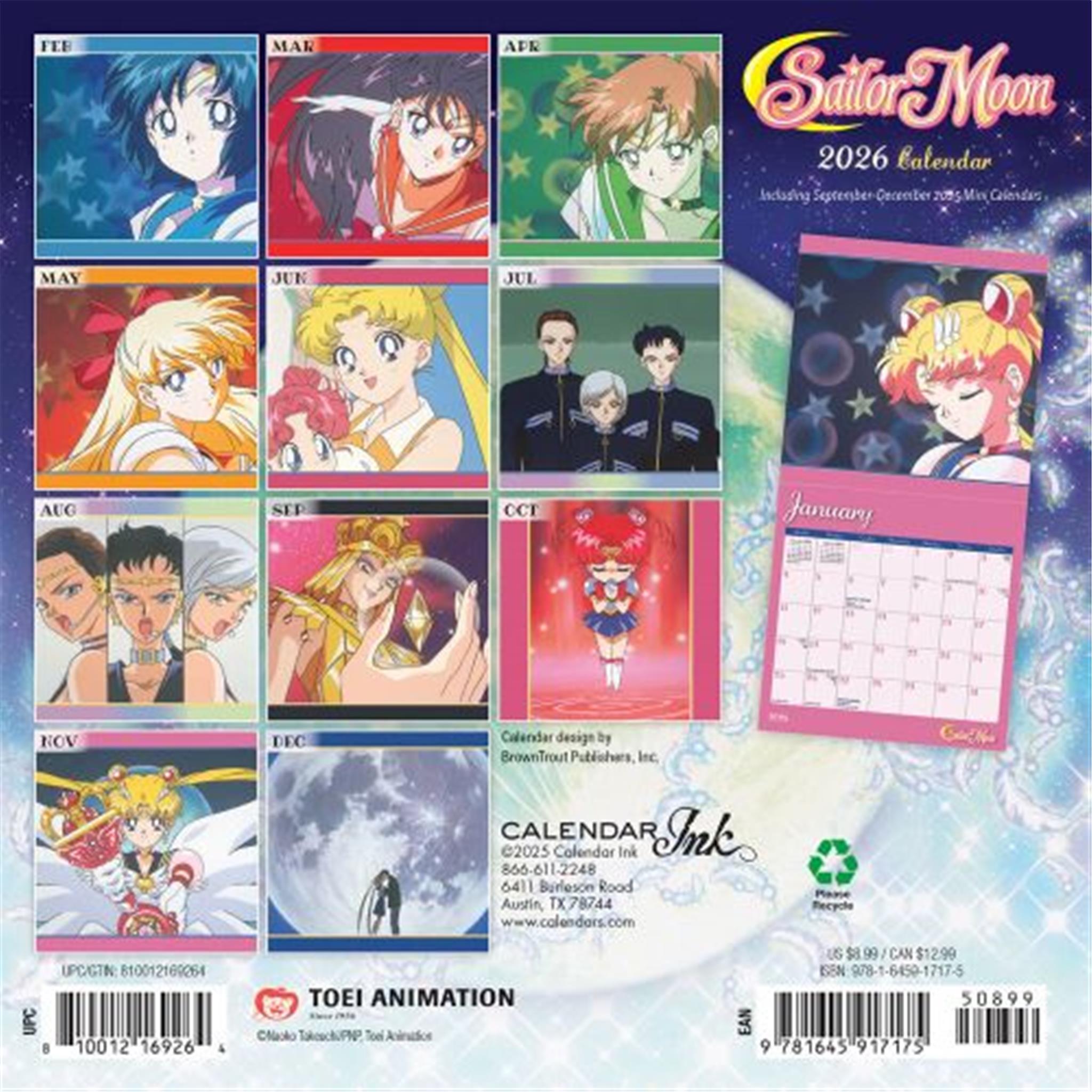 Mini calendrier Sailor Moon 2026