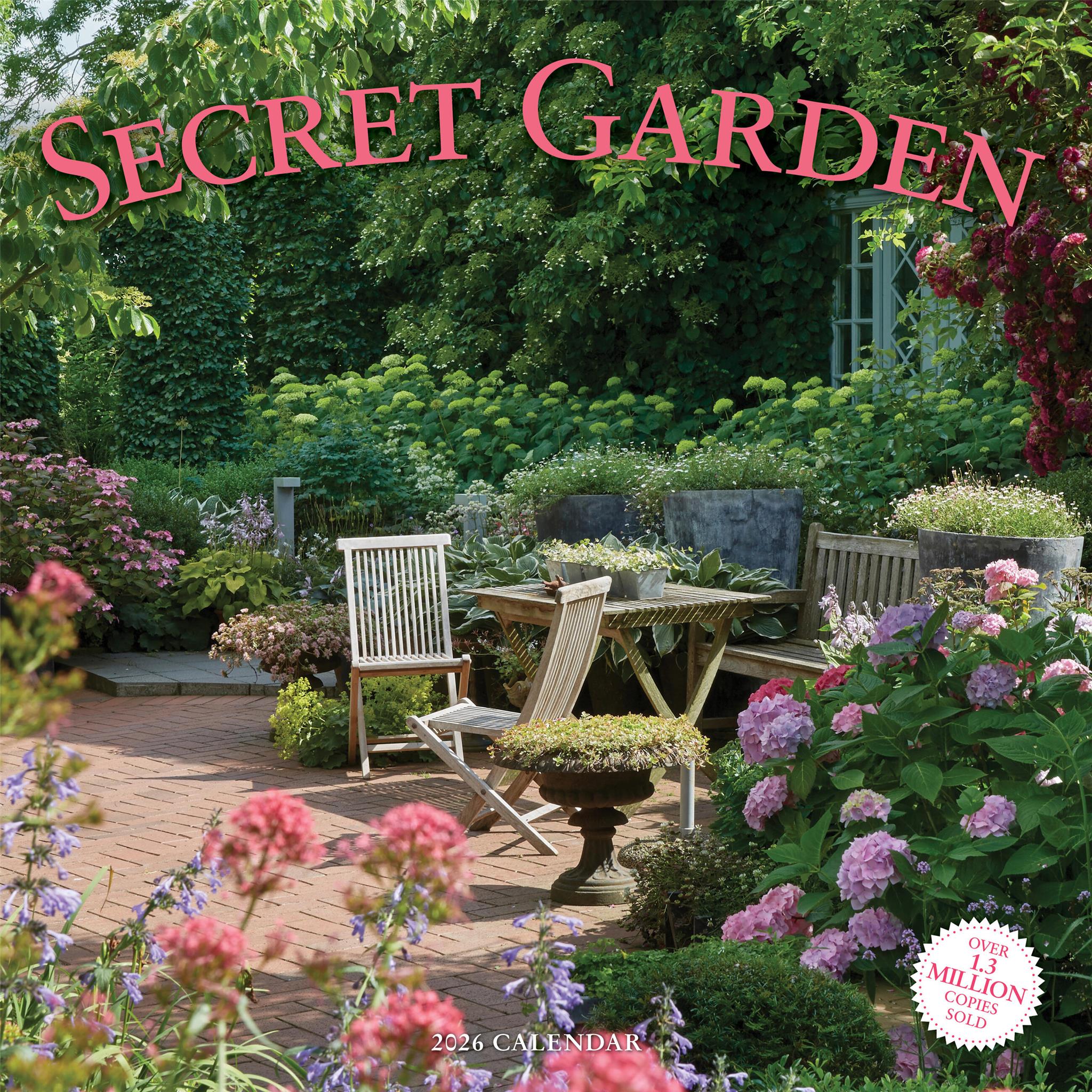 Calendrier mural Jardin secret 2026