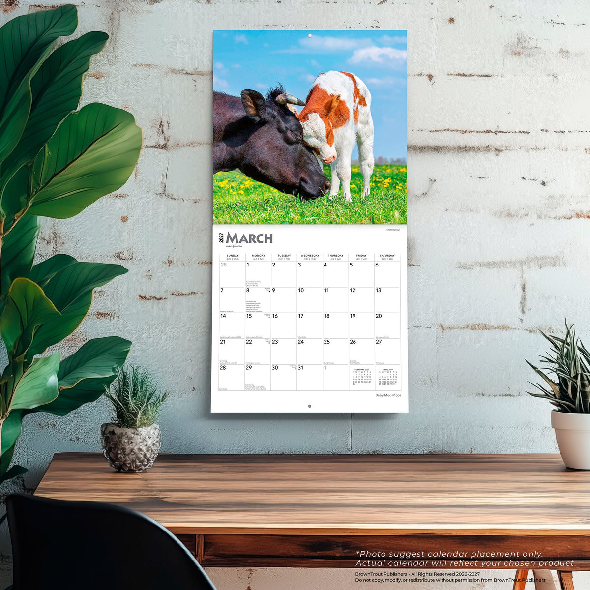 Calendrier mural Baby Moo Moos 2027 - En ligne seulement
