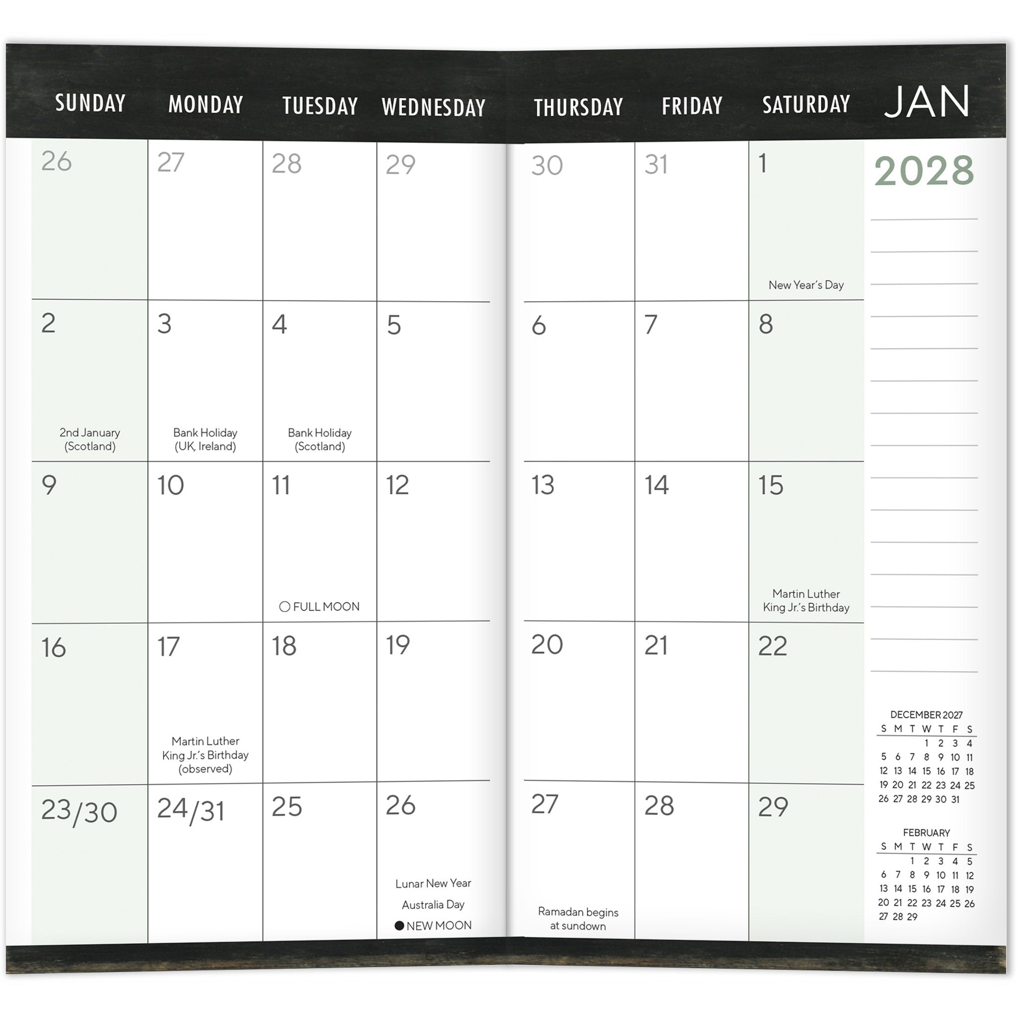 Mots à vivre 2027-2028 Agenda de poche sur 2 ans