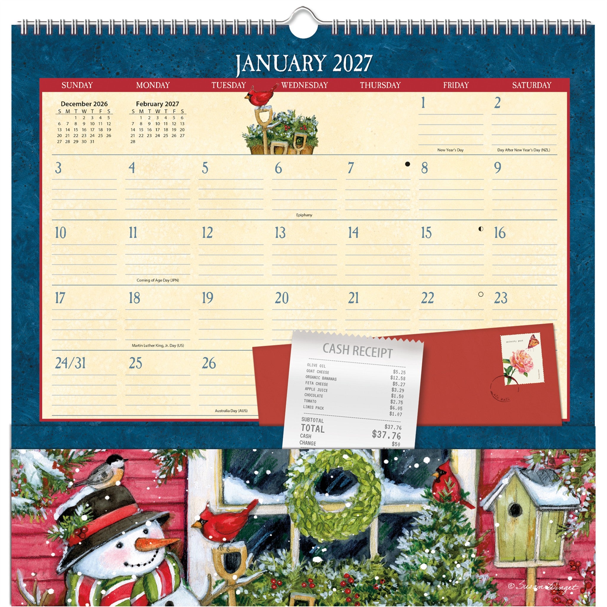 Calendrier mural Heart and Home Note Nook 2027