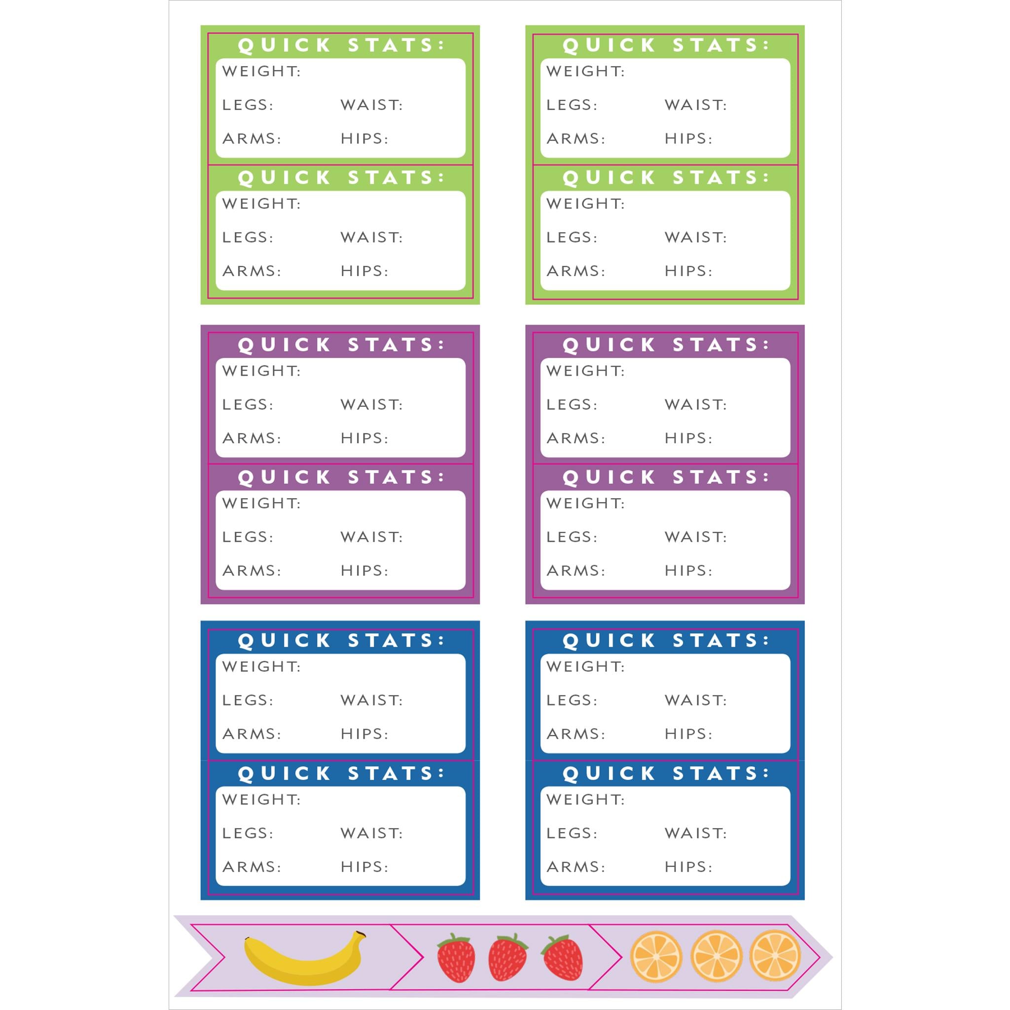 Autocollants pour agenda santé et bien-être