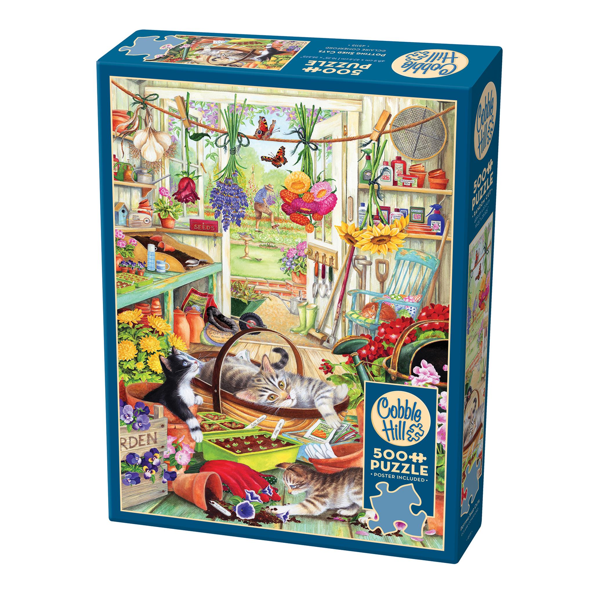 Puzzle de 500 pièces « Cabane à chat en pot »
