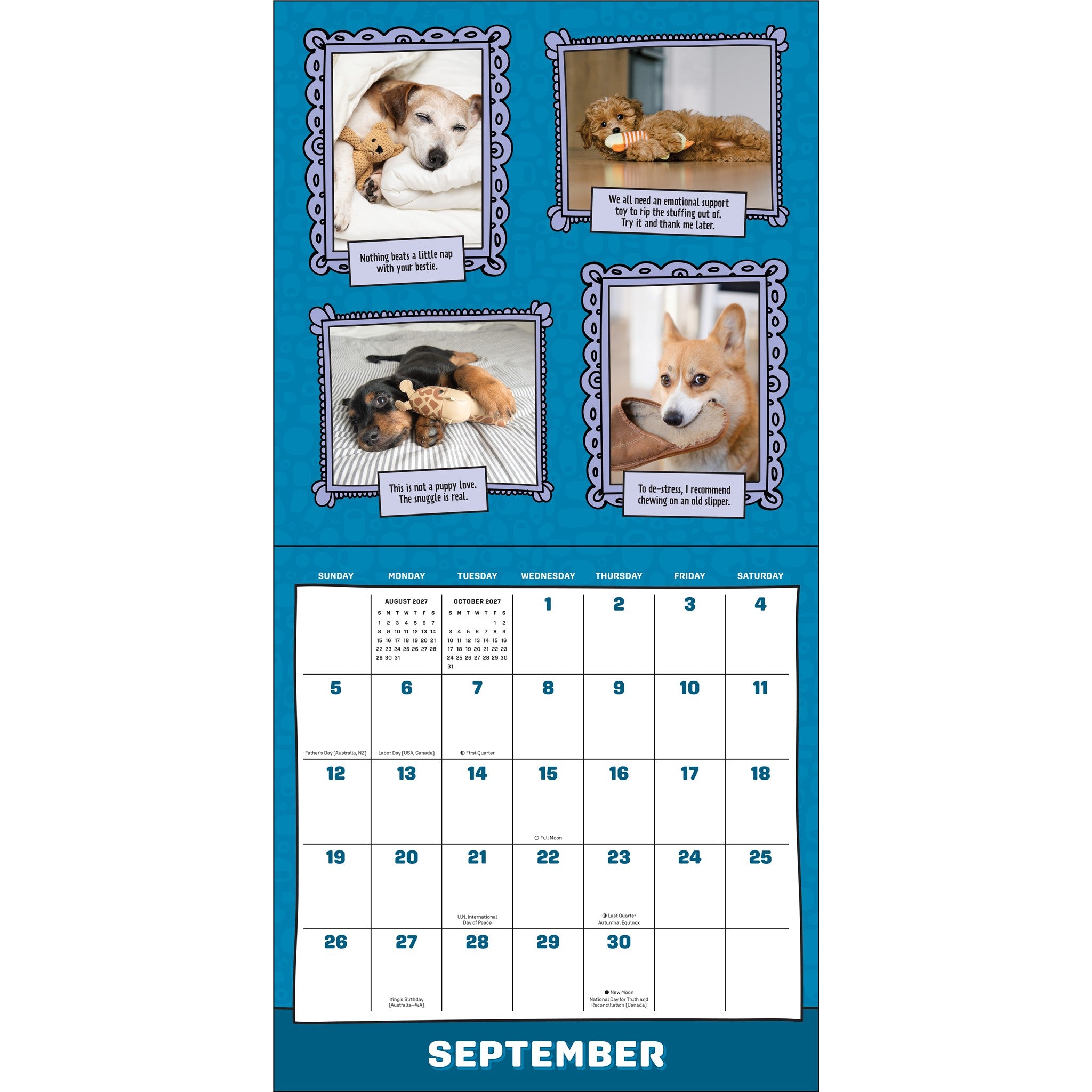 Les chiens coûtent moins cher qu'une thérapie - Calendrier mural 2027
