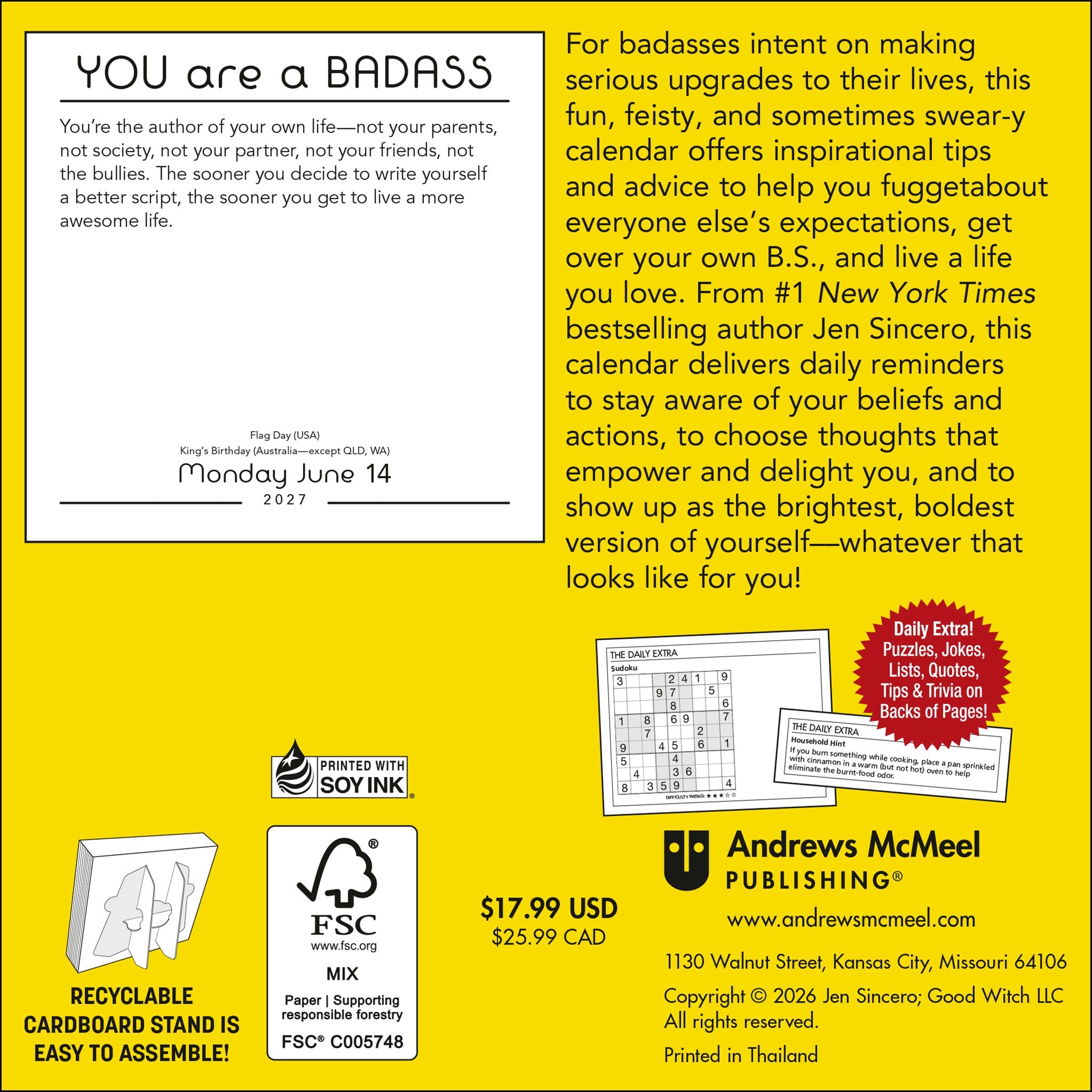 You Are a Badass 2027 Box Calendar