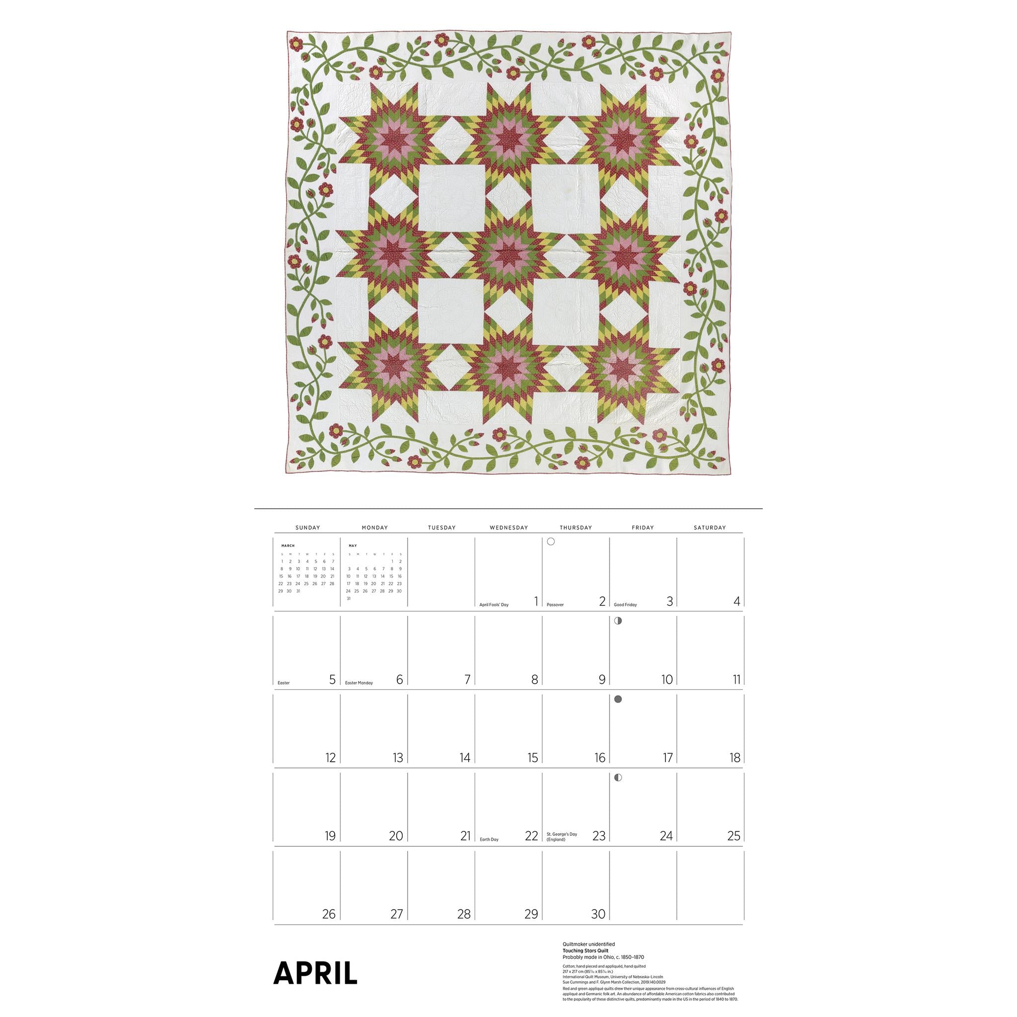 Antique Quilts 2026 Wall Calendar - Online Only