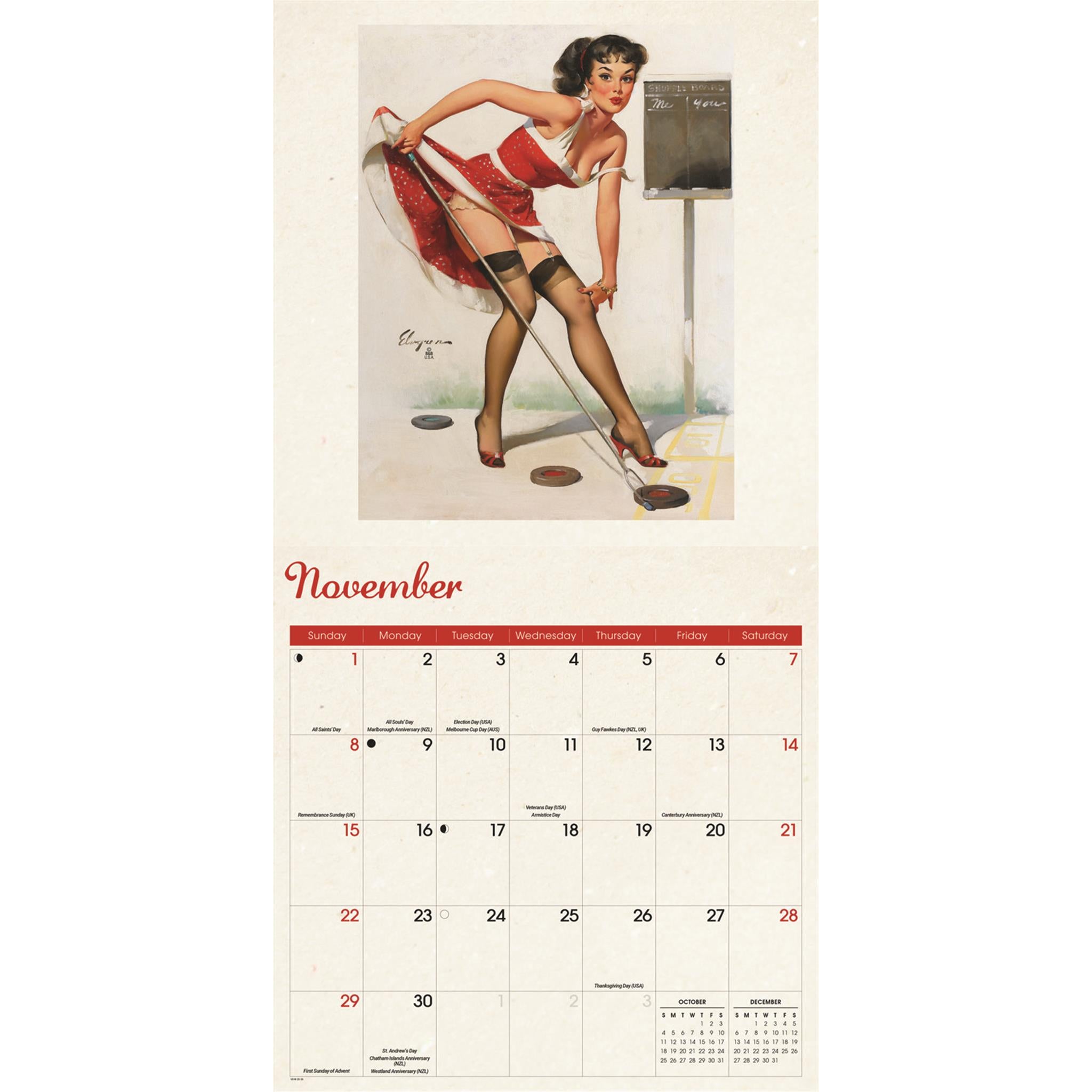 Pin Ups 2026 Wall Calendar