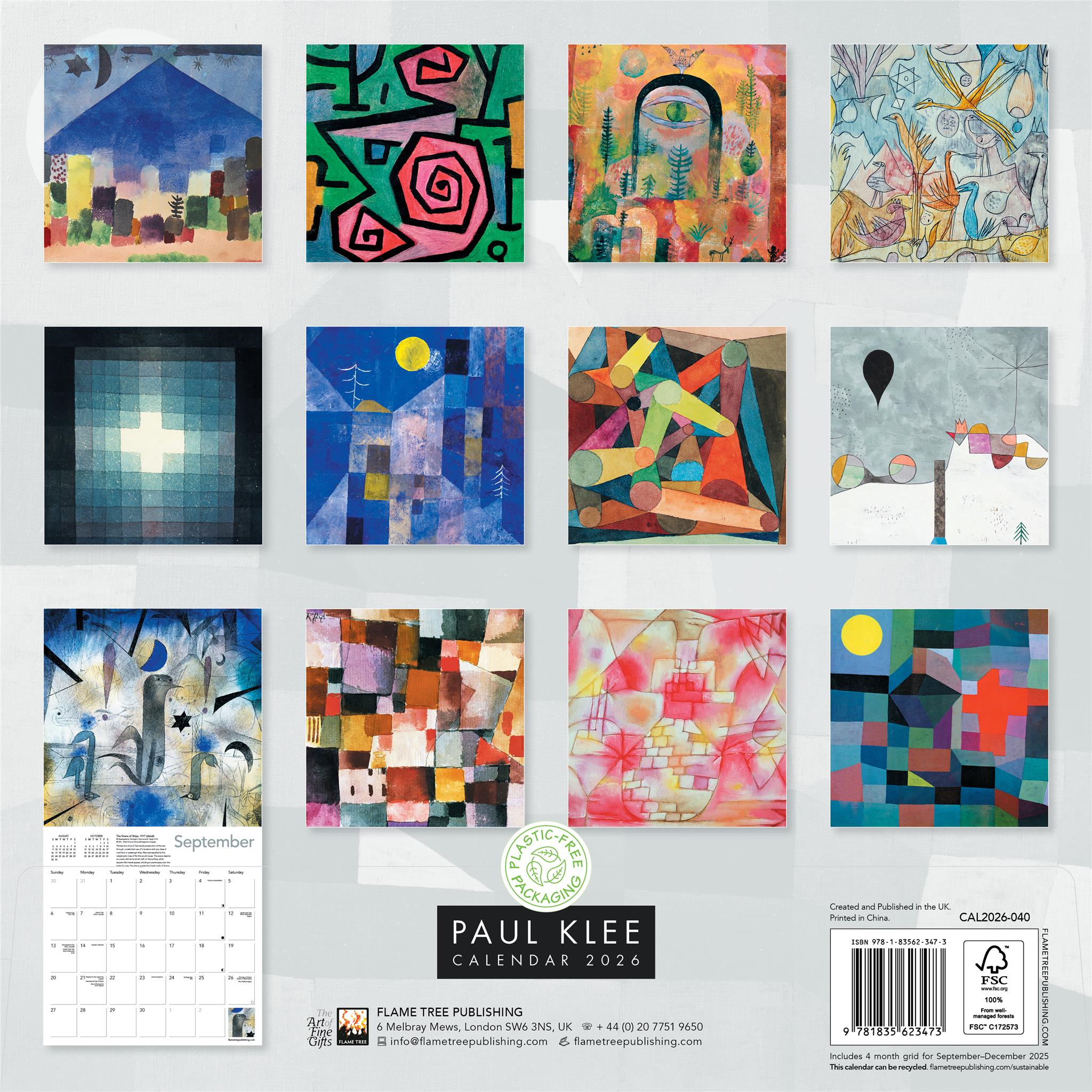 Paul Klee 2026 Wall Calendar - Online Only
