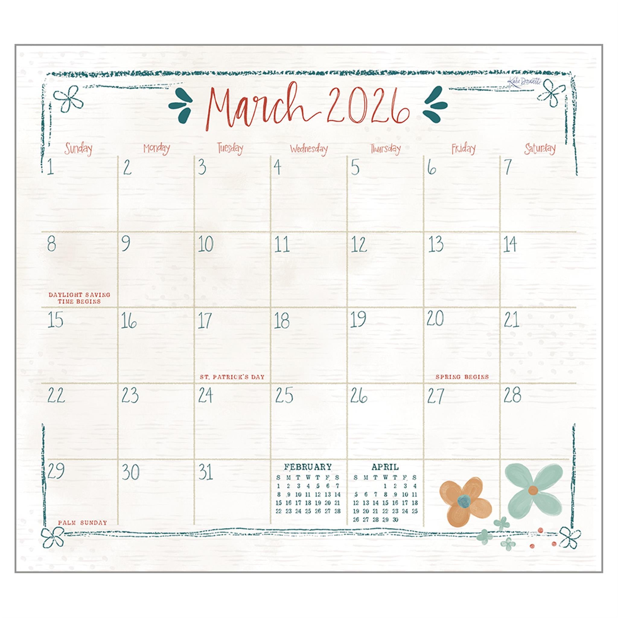 Calendrier mural de luxe Tea Time 2026