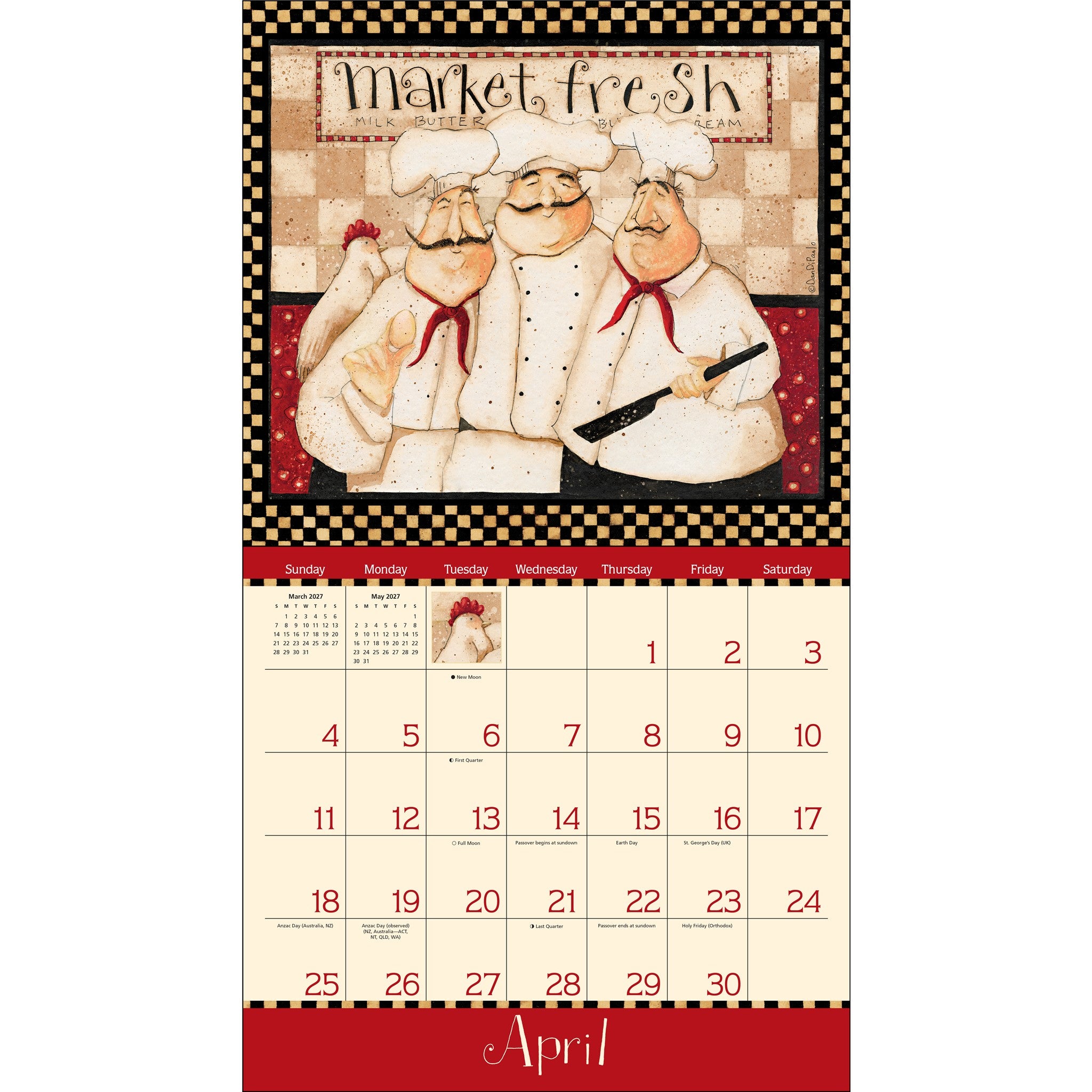 Calendrier mural 2027 La maison est dans la cuisine