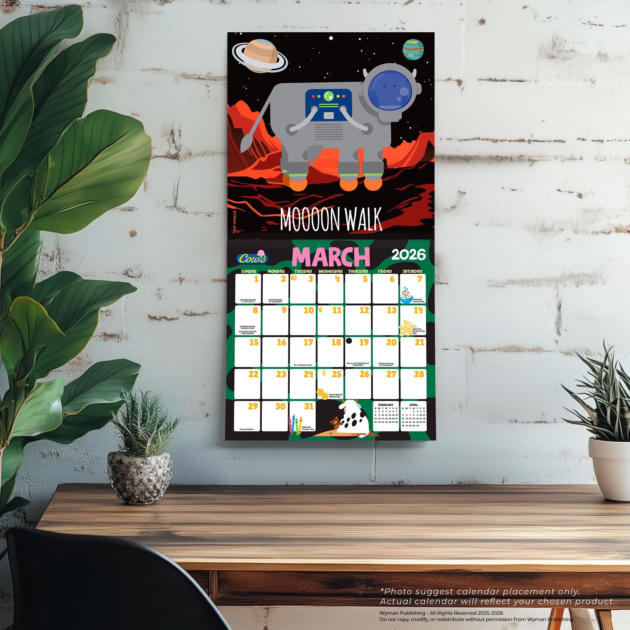 Cows Creamery 2026 Wall Calendar