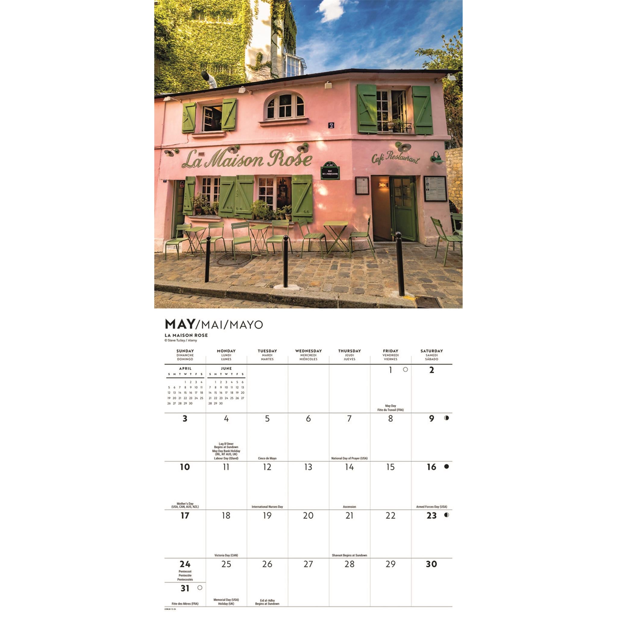 Mini-calendrier parisien 2026