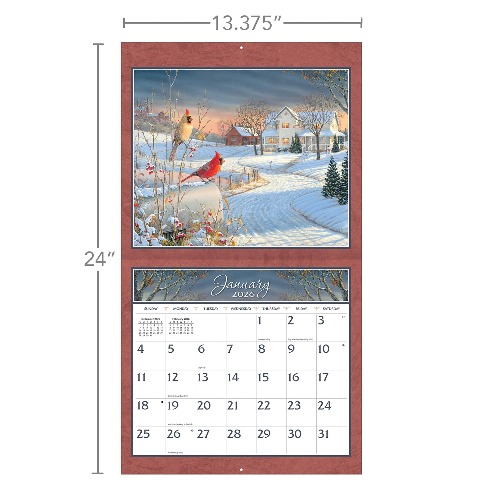 Calendrier mural Meadowland 2026 - Disponible uniquement en ligne