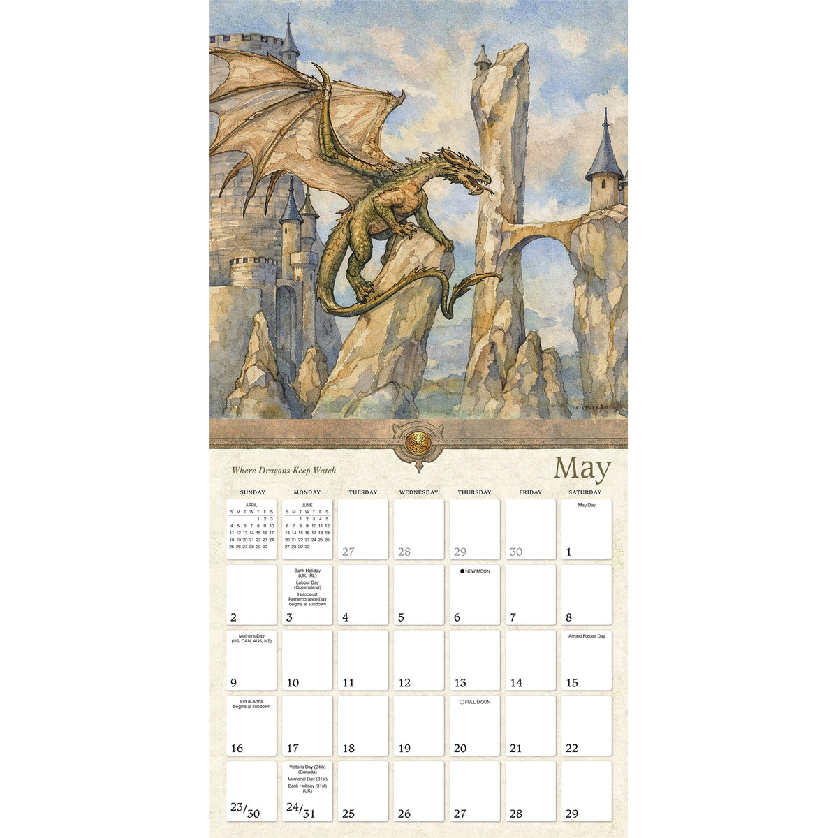 Calendrier mural Dragons 2027 - Exclusivité en ligne