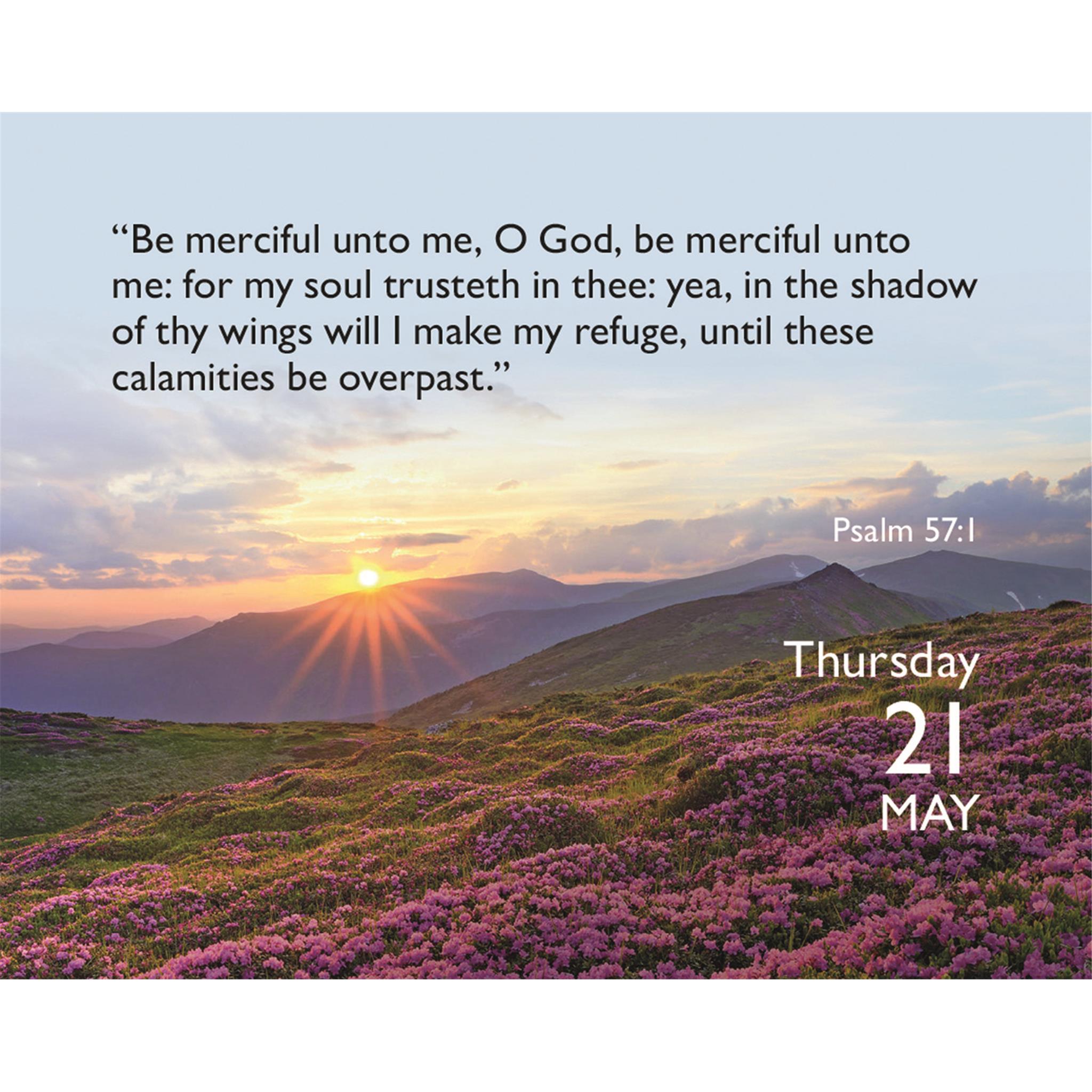 Calendrier 2026 avec un verset biblique par jour (petit format)