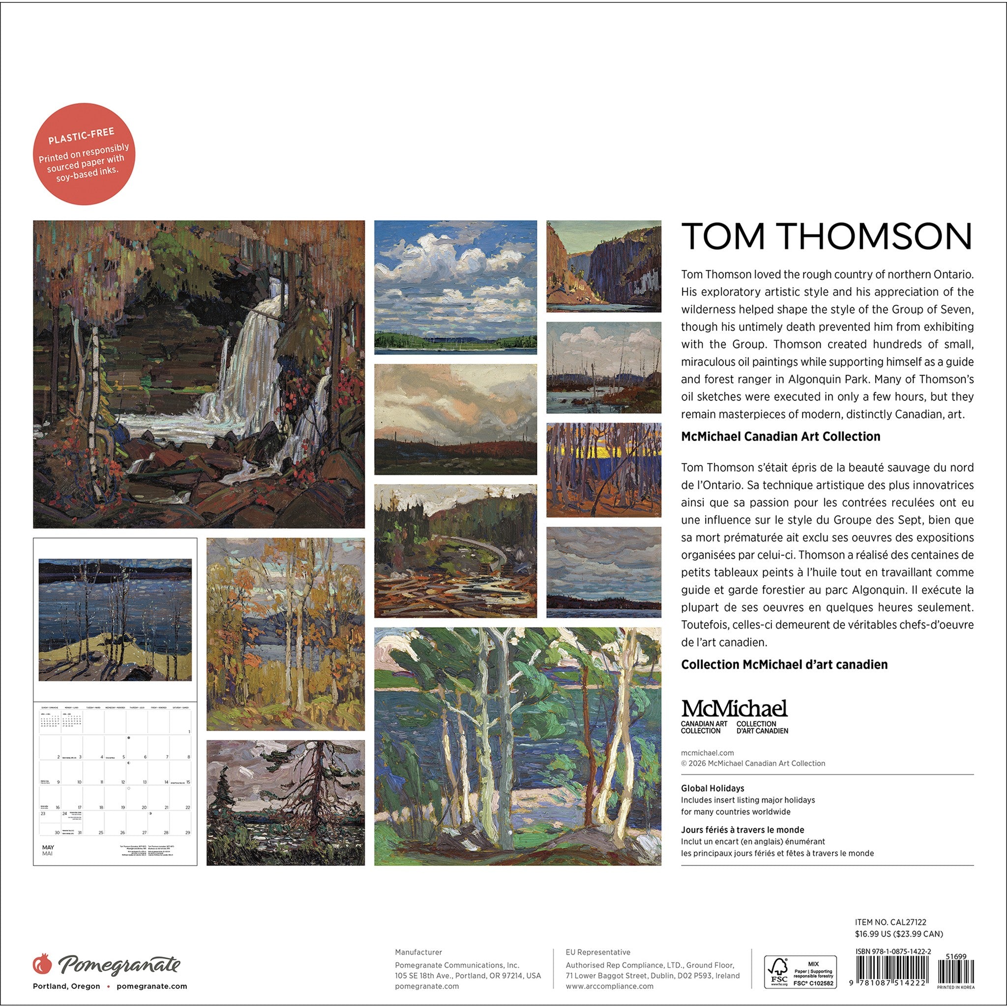 Tom Thomson 2027 Wall Calendar