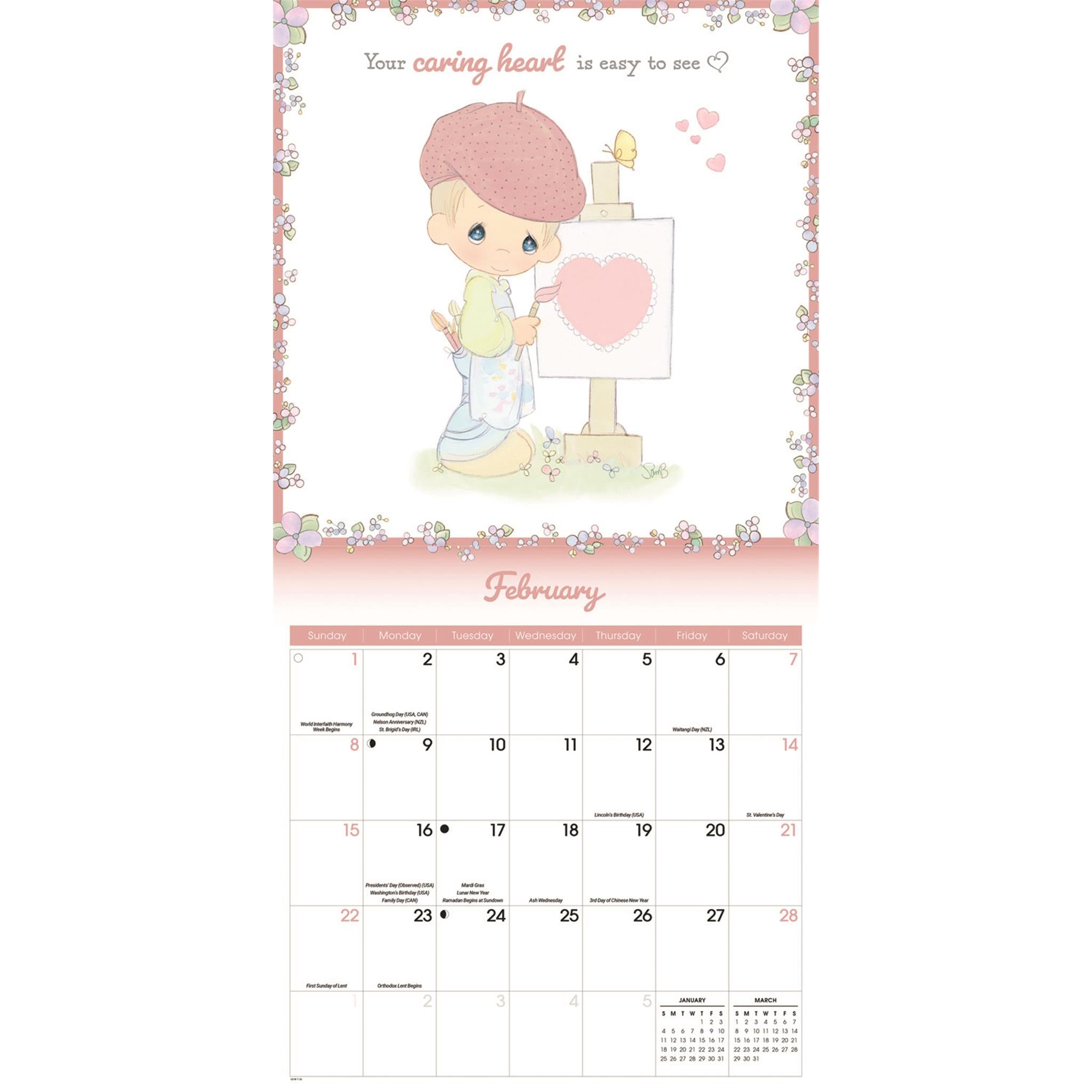 Calendrier mural Precious Moments 2026