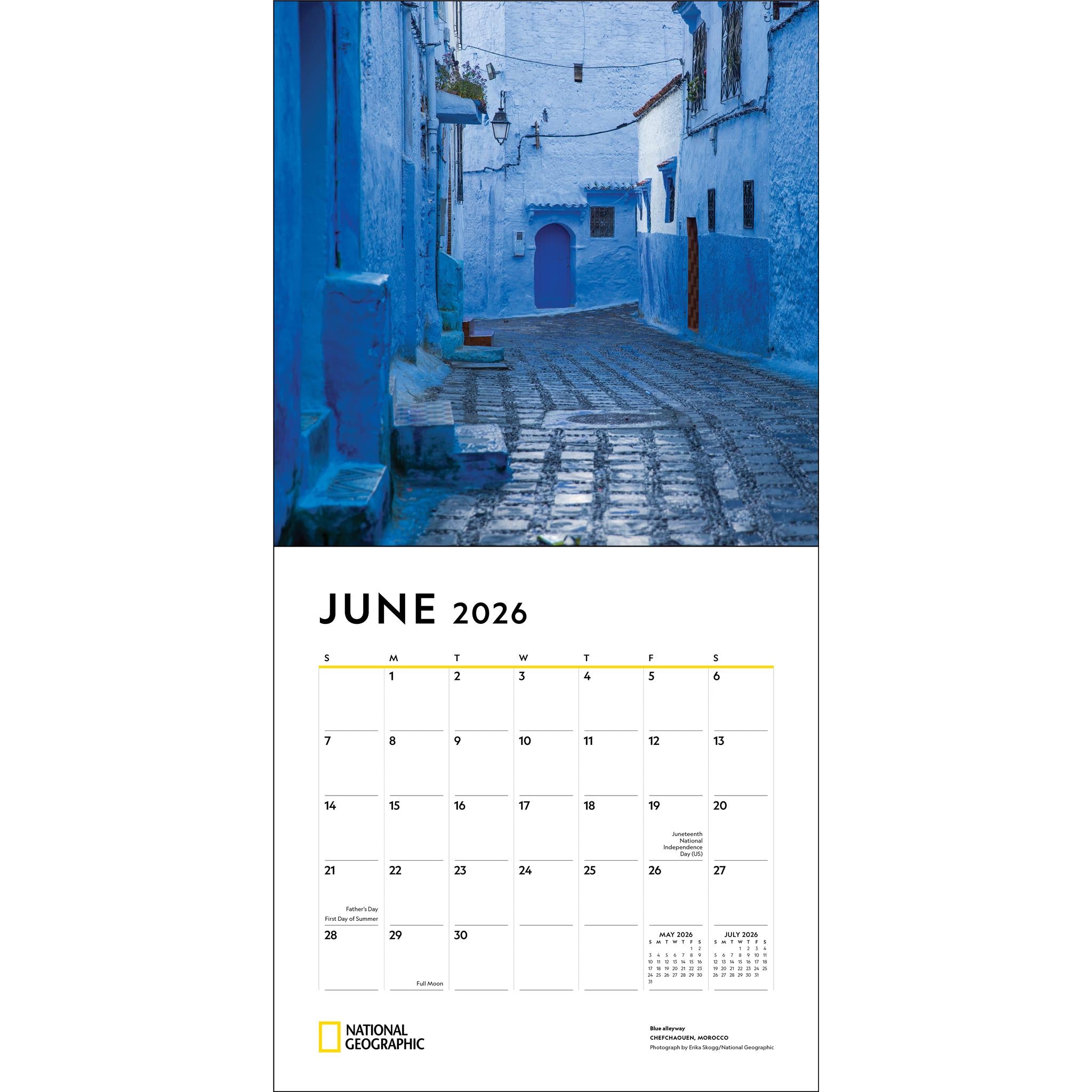 Calendrier mural National Geographic Voyages d'une vie 2026 - Disponible uniquement en ligne