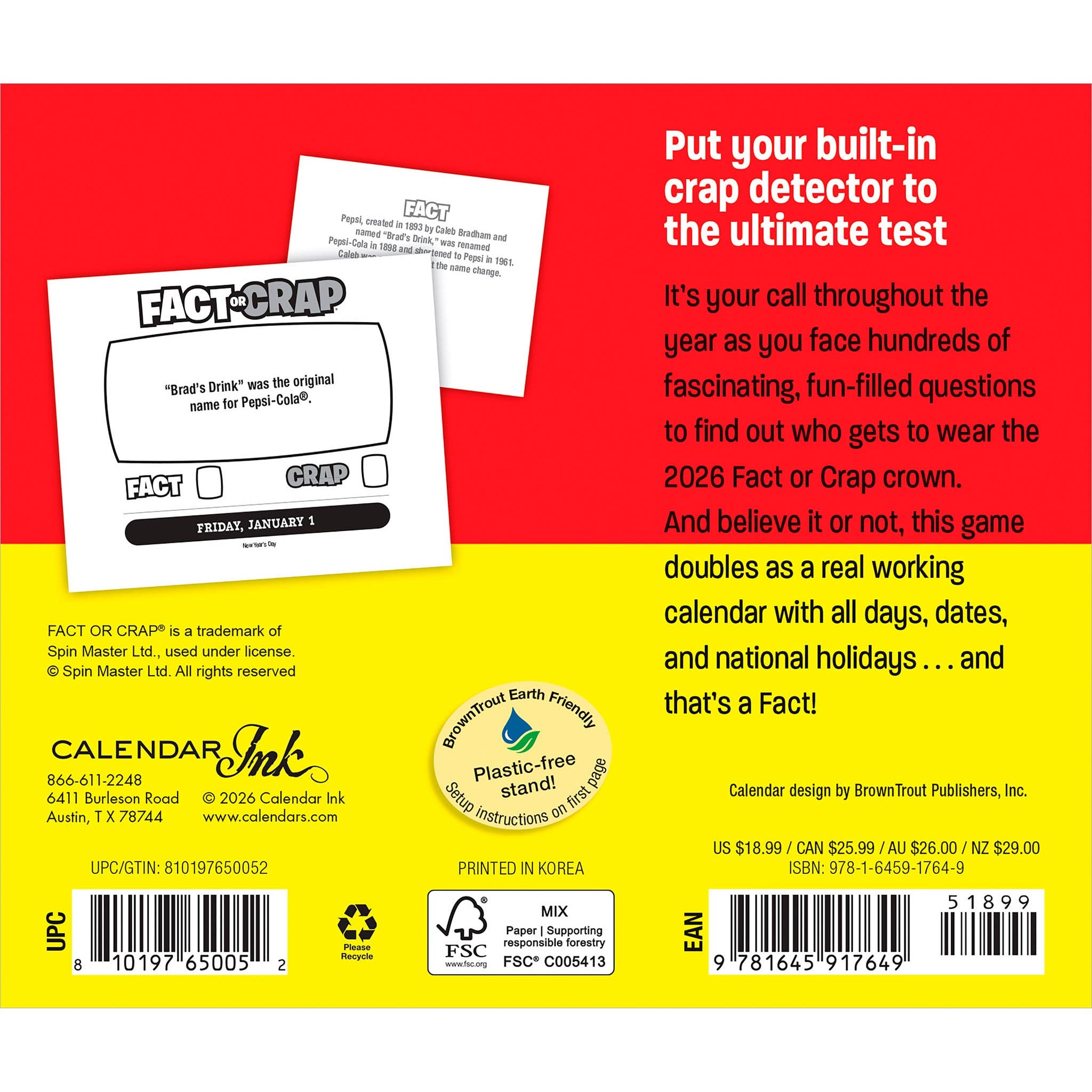Fact or Crap 2027 Box Calendar