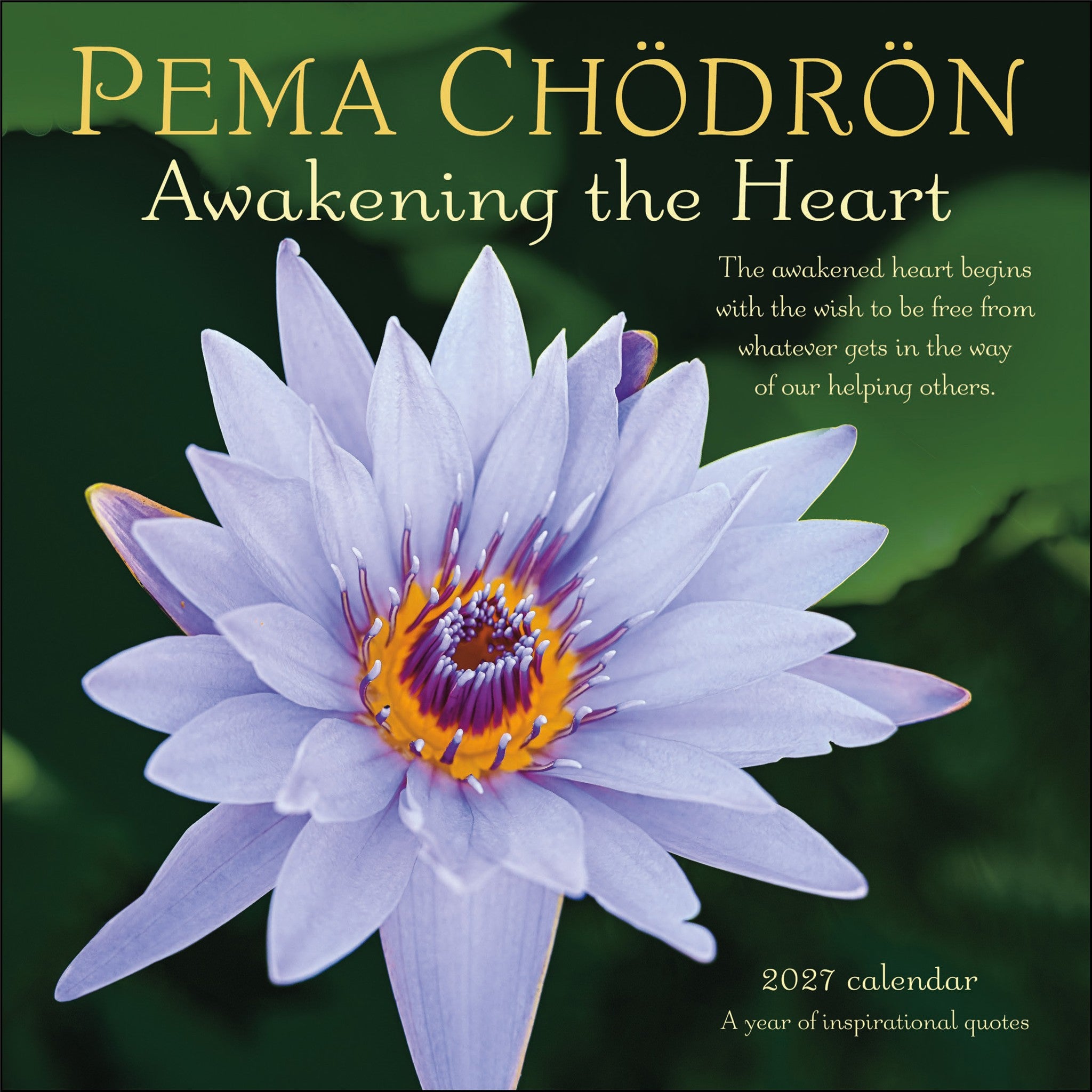 Calendrier mural Pema Chödrön 2027 – Exclusivité en ligne