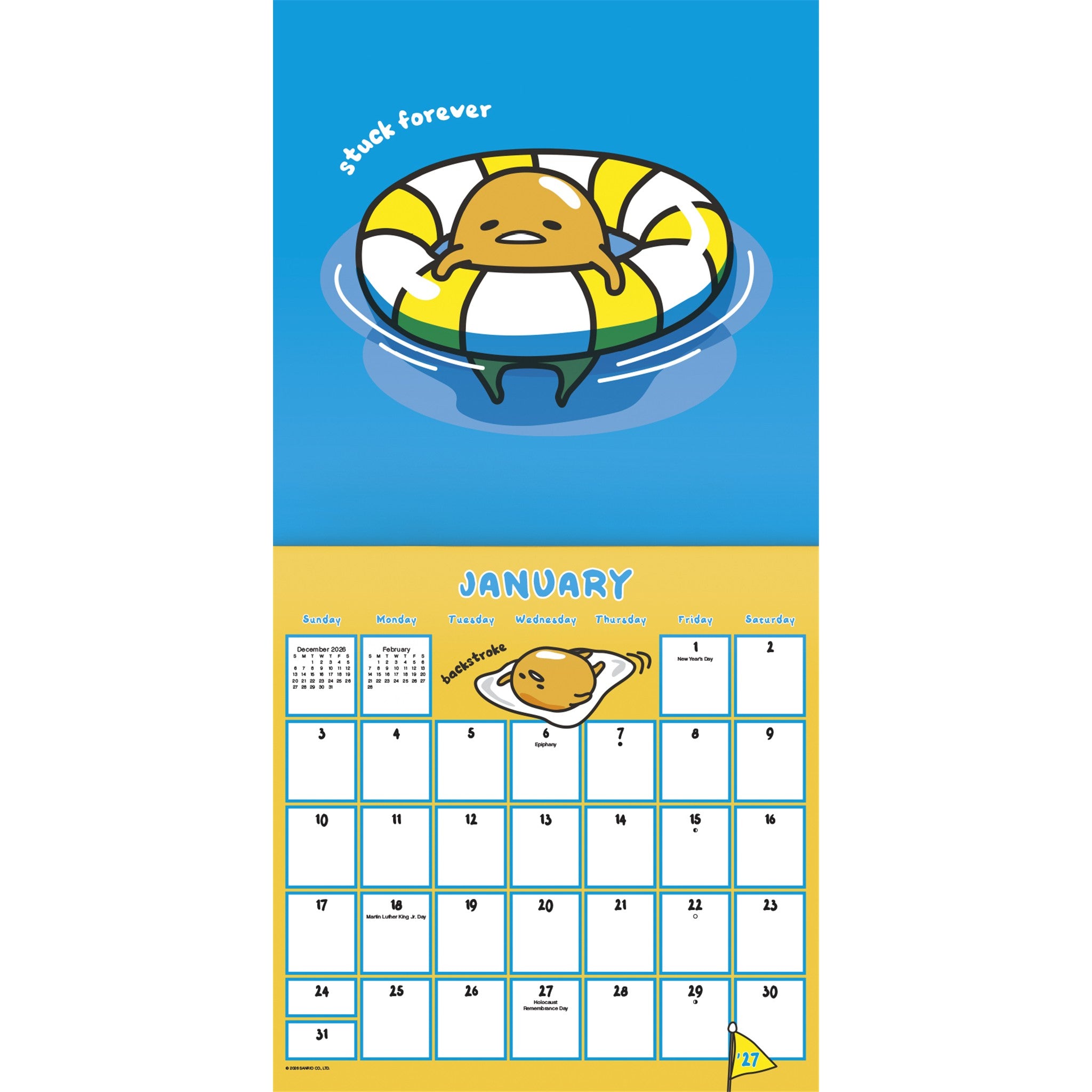Gudetama 2027 Wall Calendar - Online Only