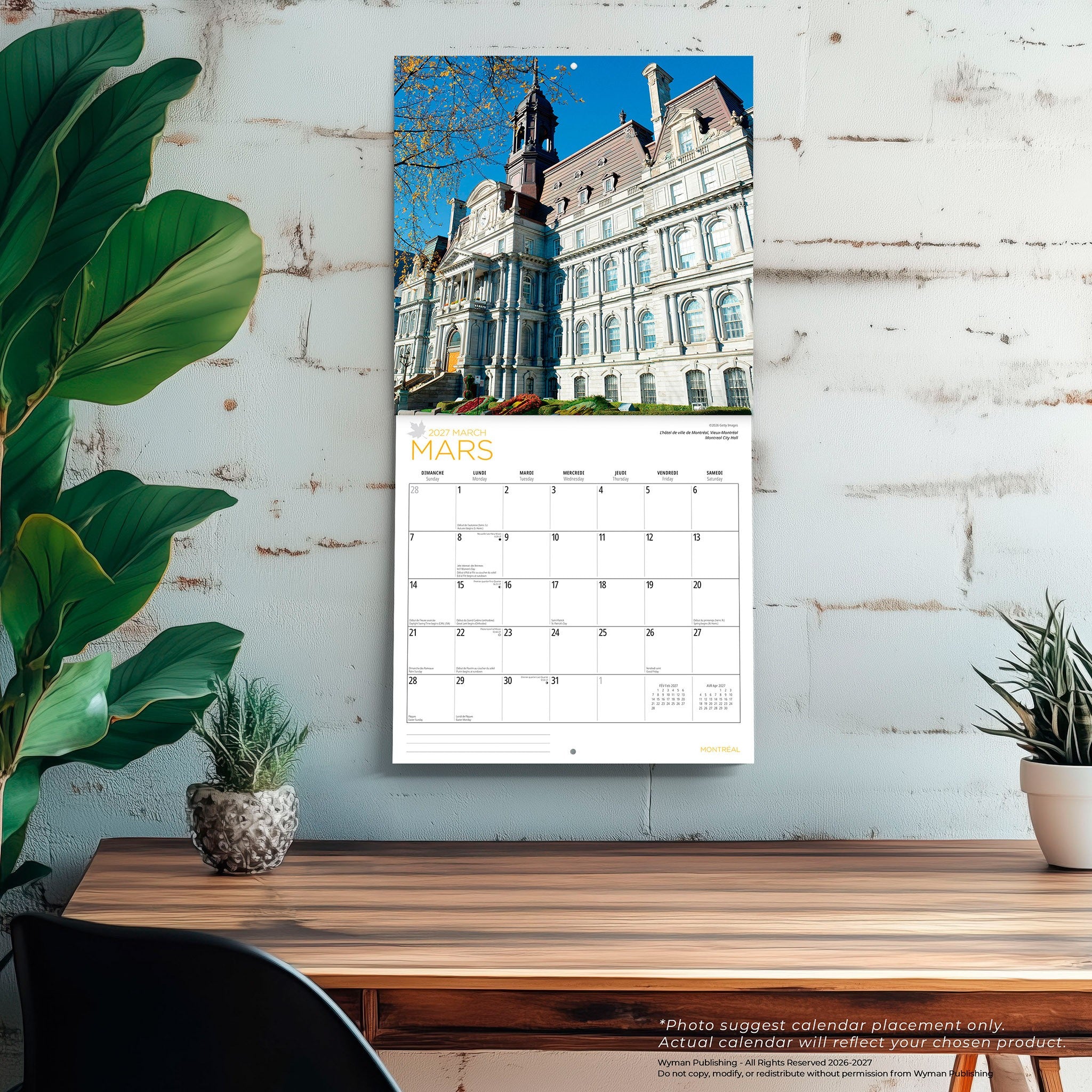 Montréal 2027 Wall Calendar