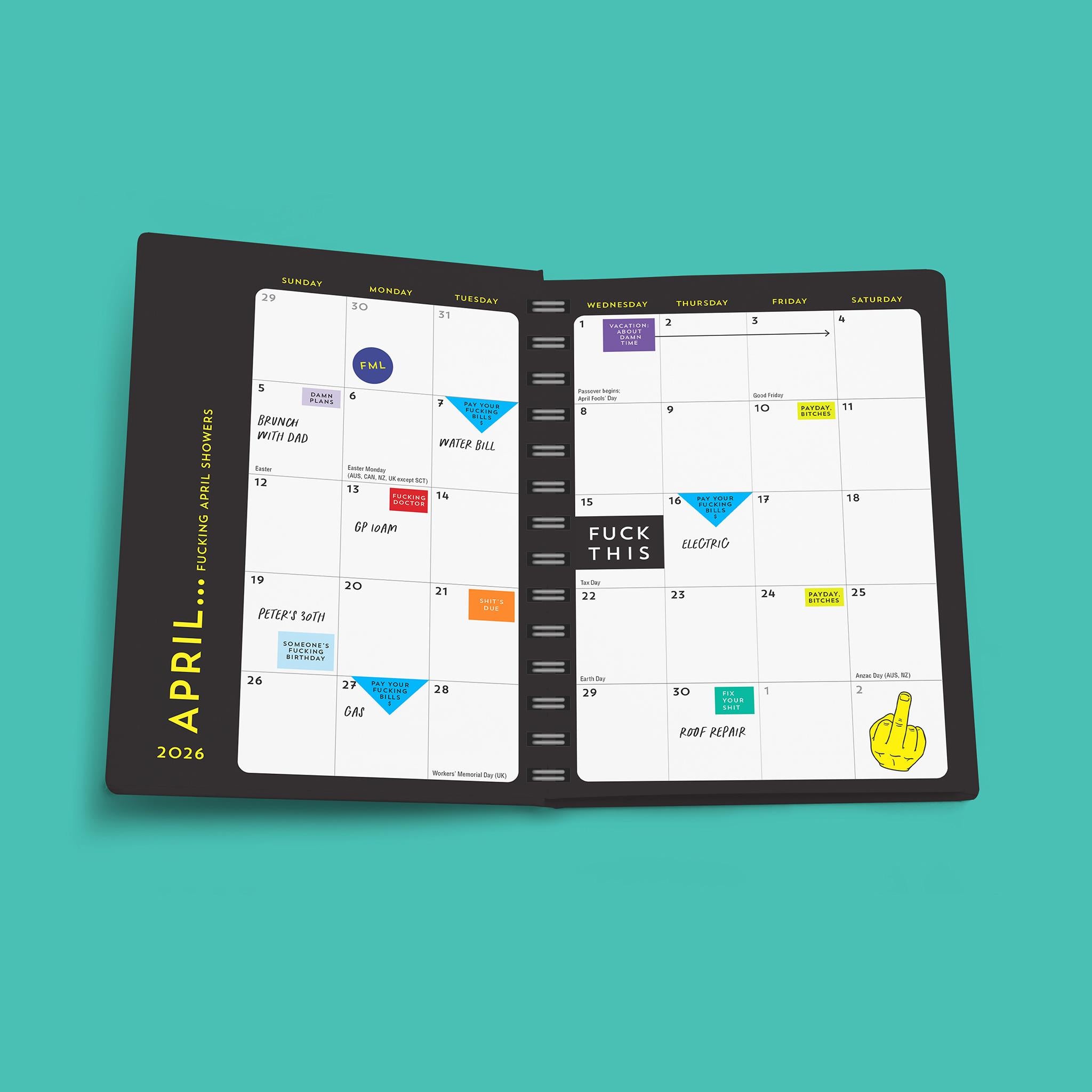 Carpe Fucking Diem 2025-2026 Engagement Calendar