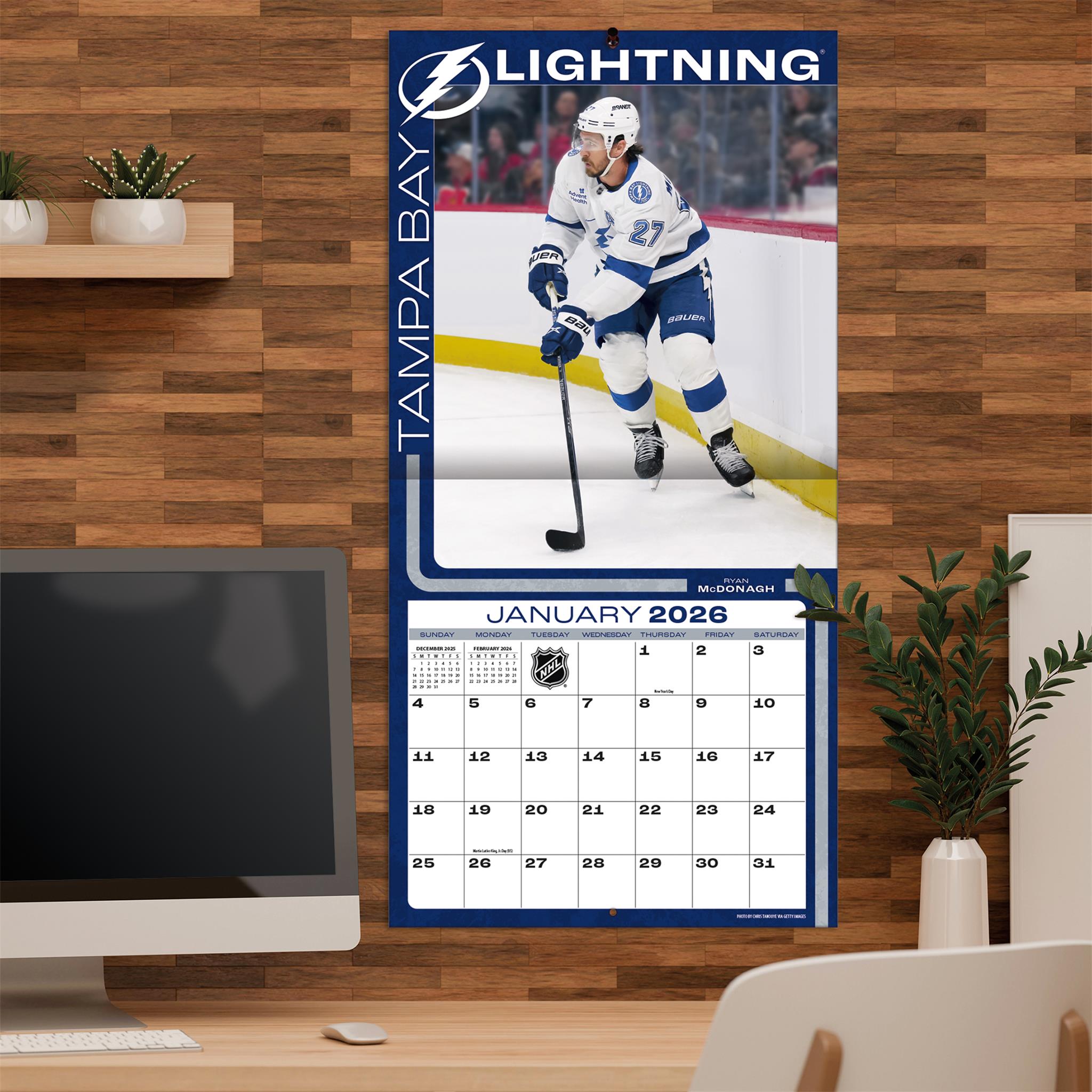 NHL Tampa Bay Lightning 2026 Wall Calendar - Online Only