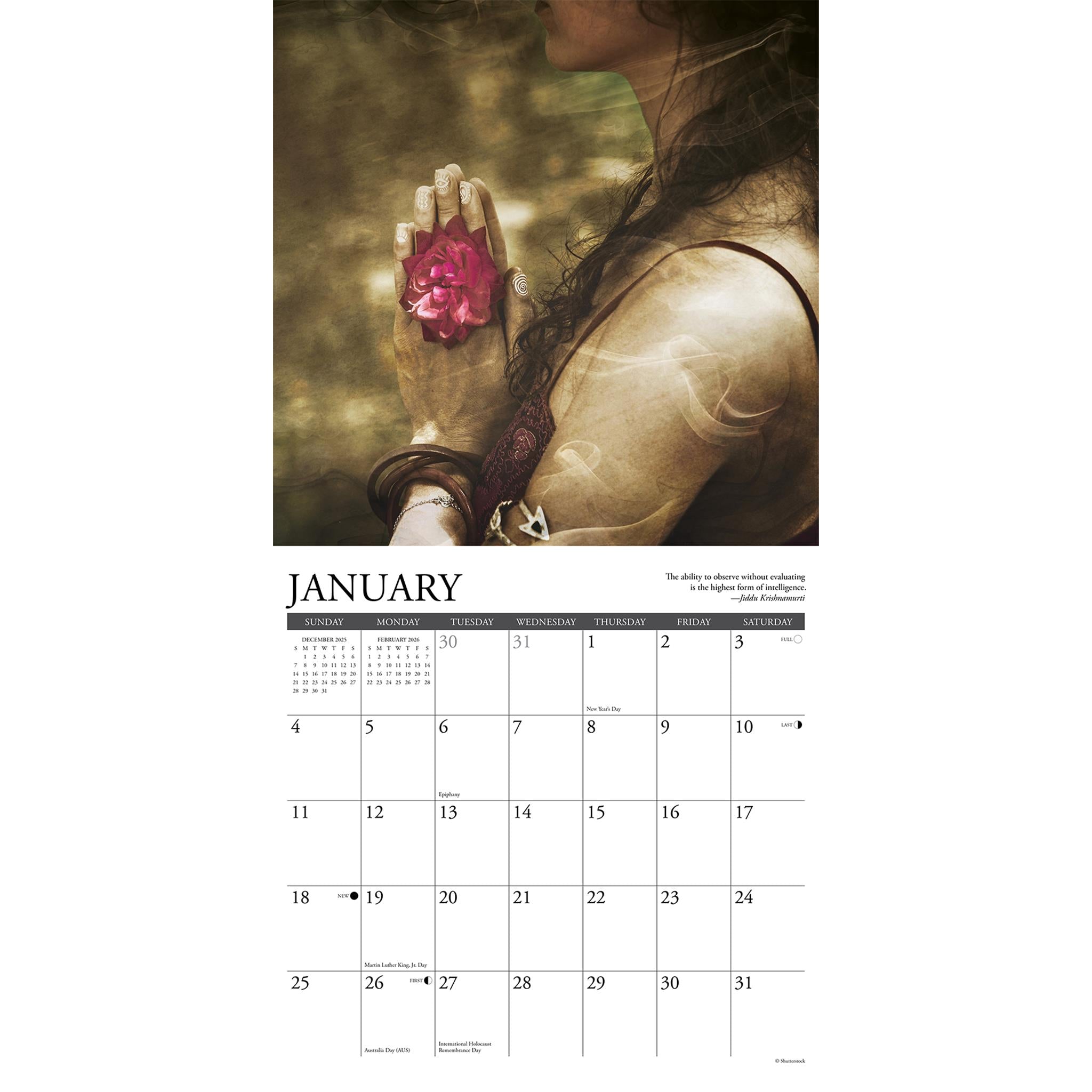 Calendrier mural Zen 2026