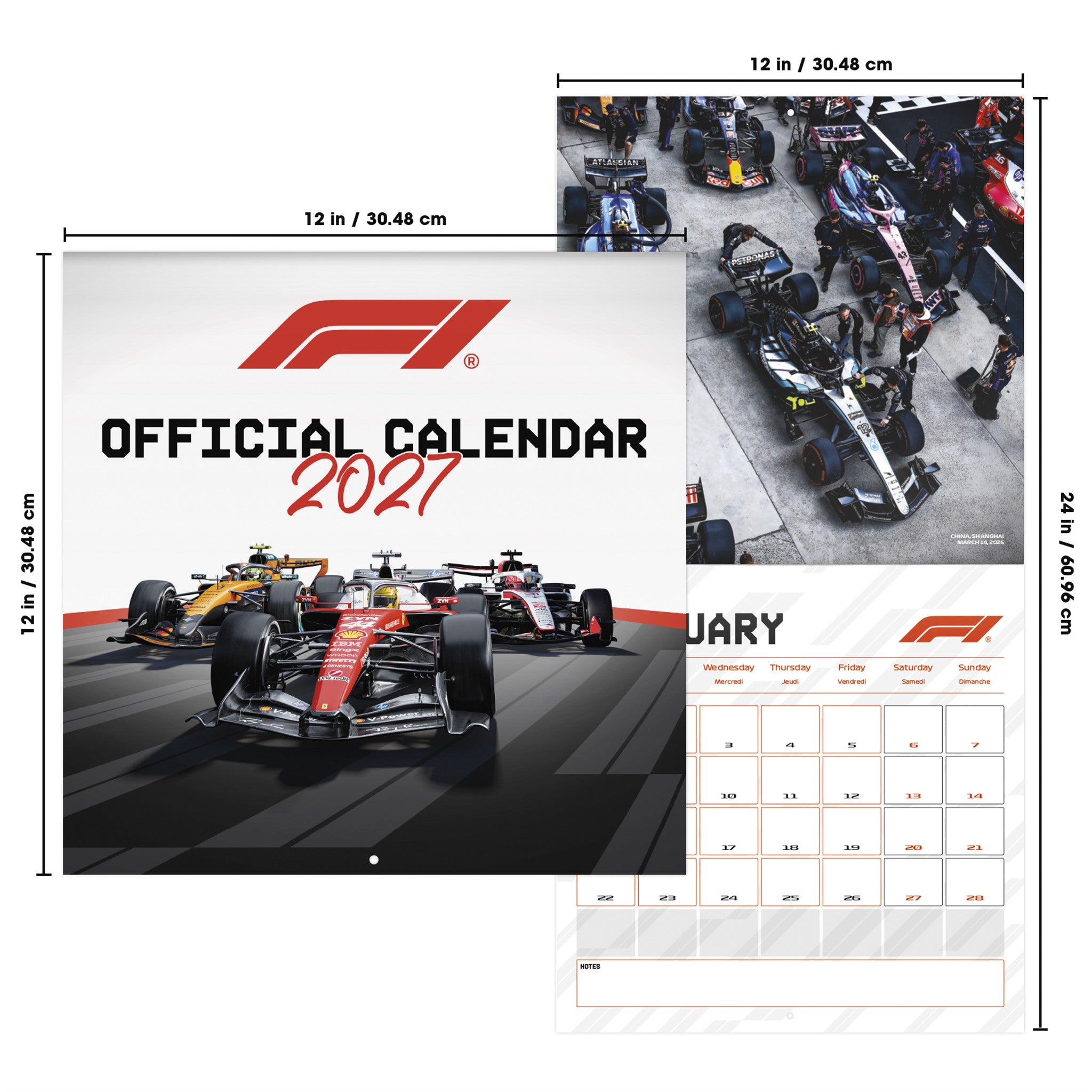 McLaren Racing 2027 Wall Calendar